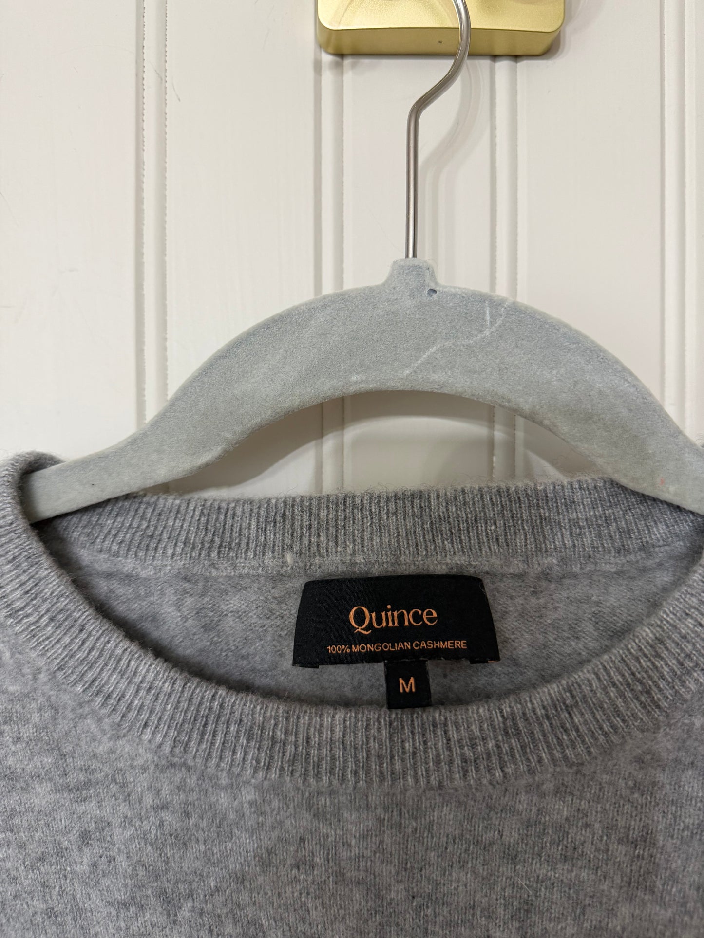 Quince Mongolian Cashmere Crewneck Sweater Women’s Medium Gray