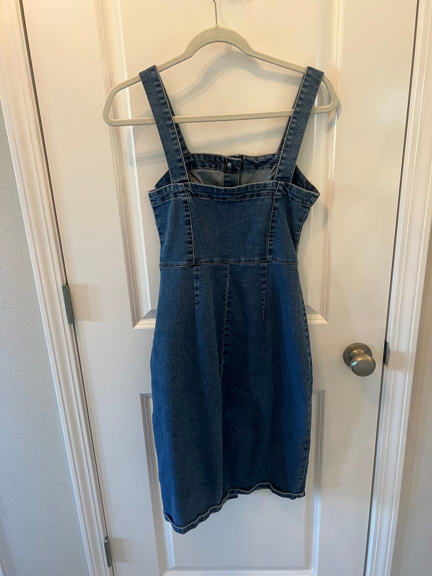 Denim Button Front Overall Dress Women’s Size 6