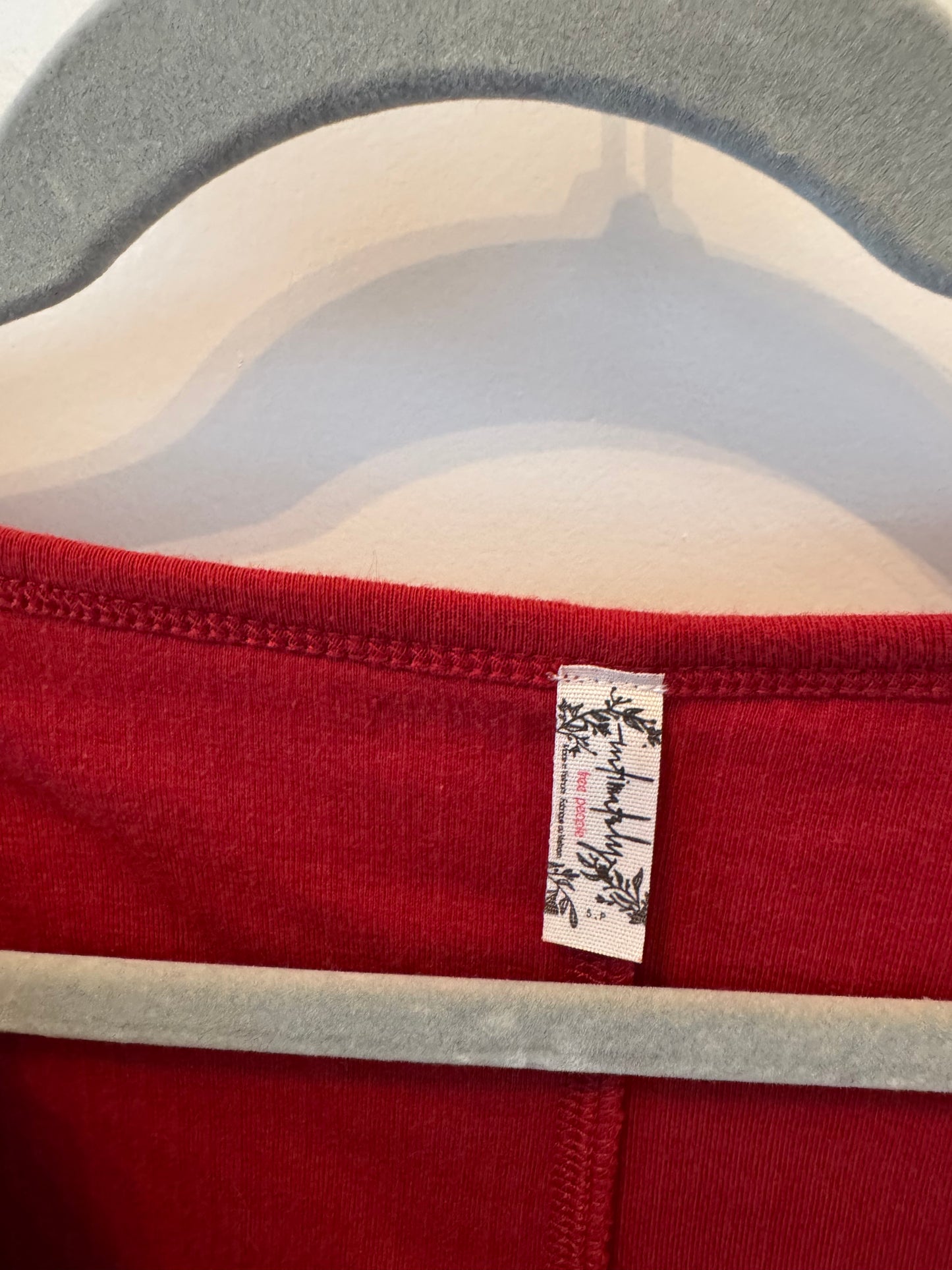 Free People Red Top Size Small