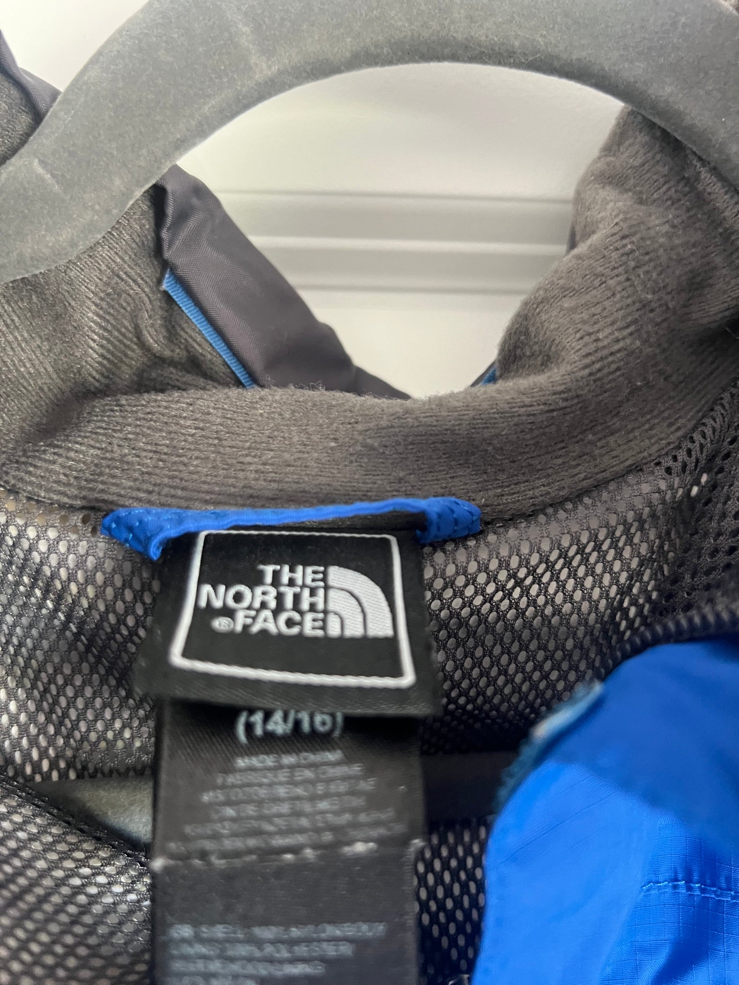 The North Face Hooded Full Zip Jacket Youth Boys Size 14/16 Blue