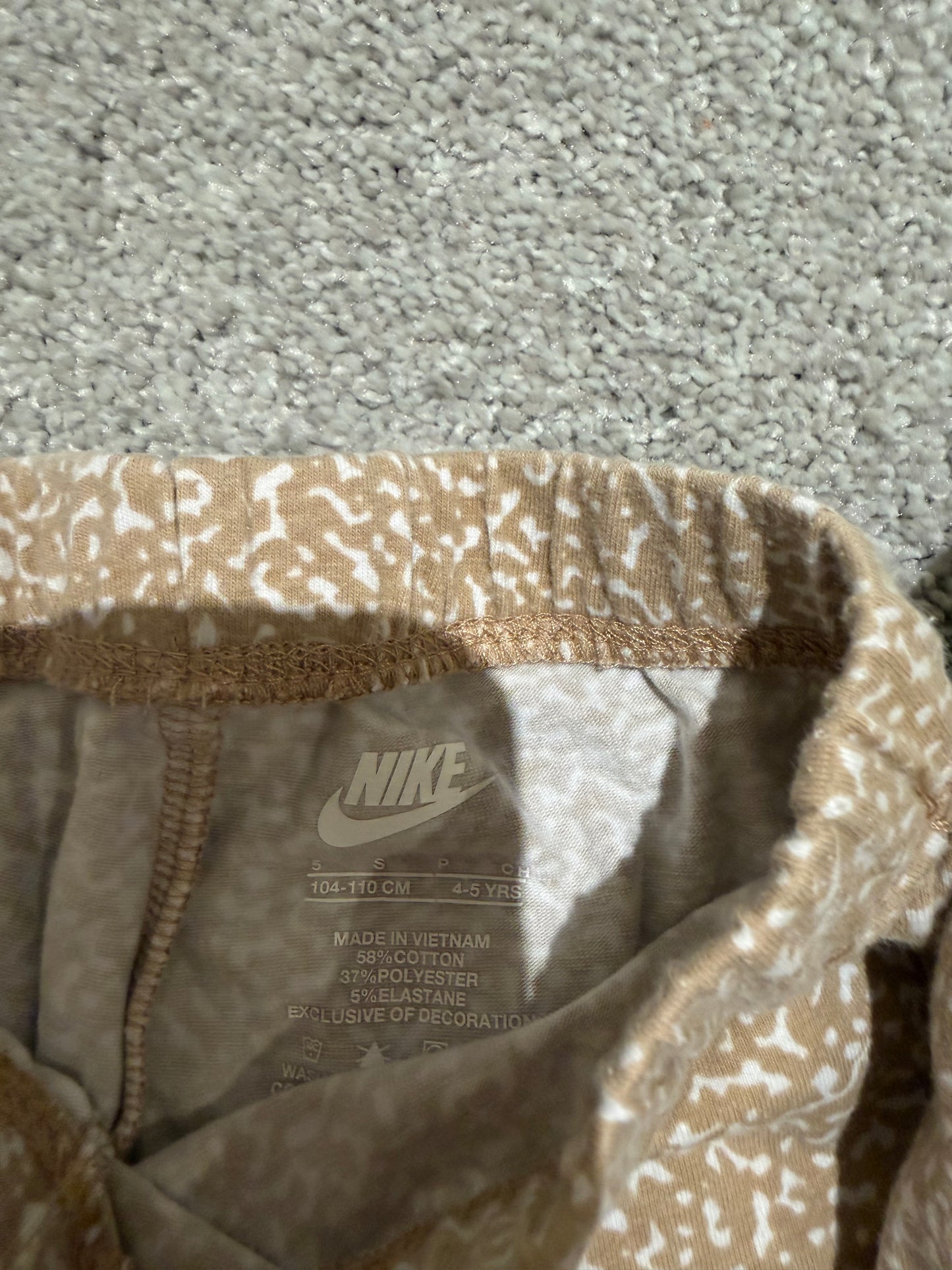 Nike Cheetah Outfit Matching Set Toddler Size 4-5 Years