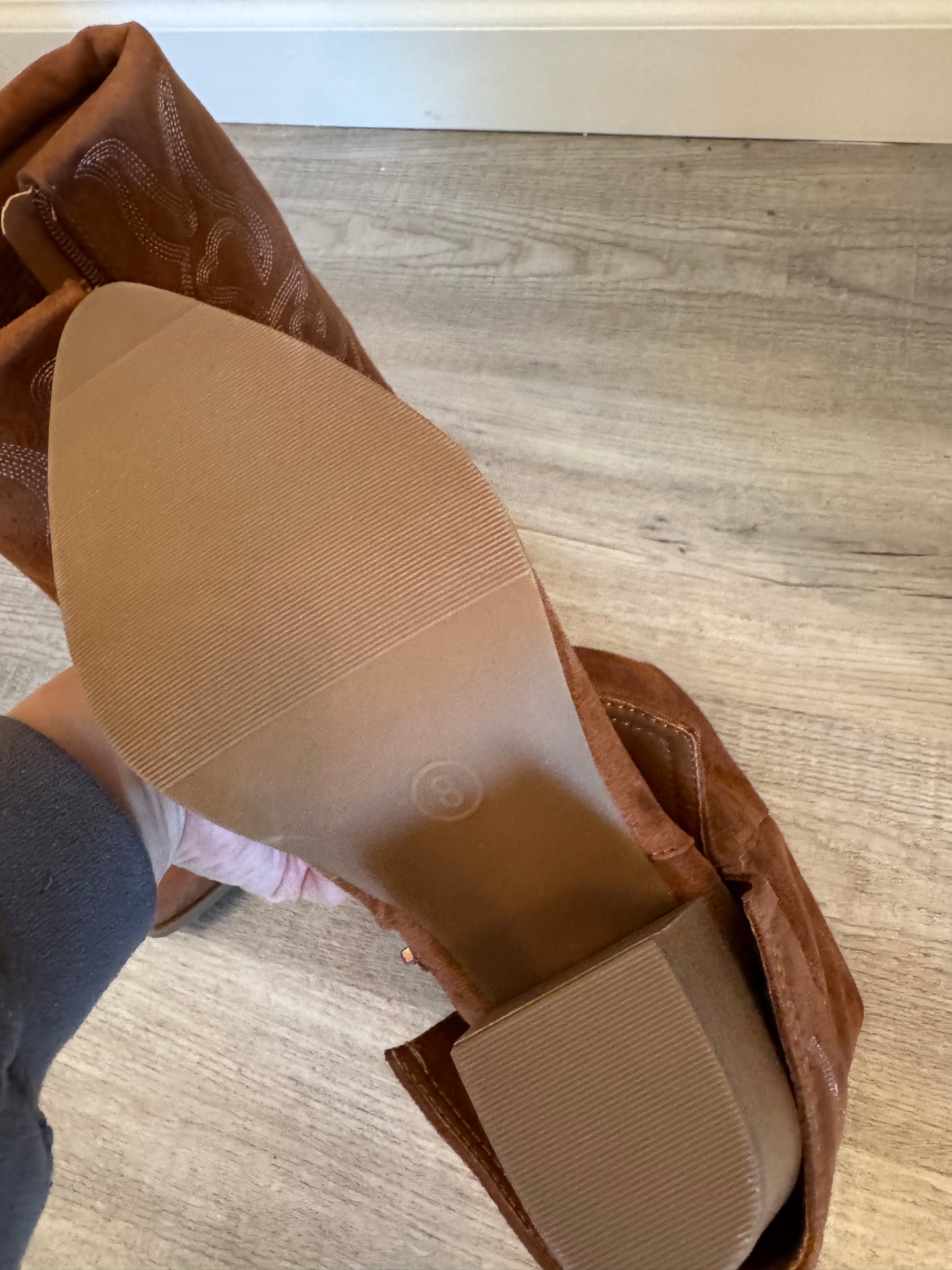 No Boundaries Fold Over Western Boots Women’s 8 Cognac