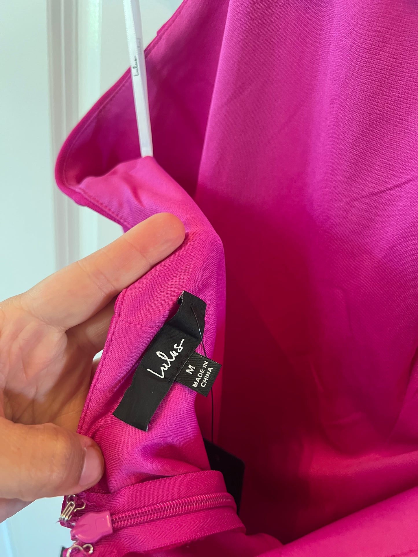 Lulu’s Halter Mini Dress Women’s Size Medium 8-10 Hot Pink