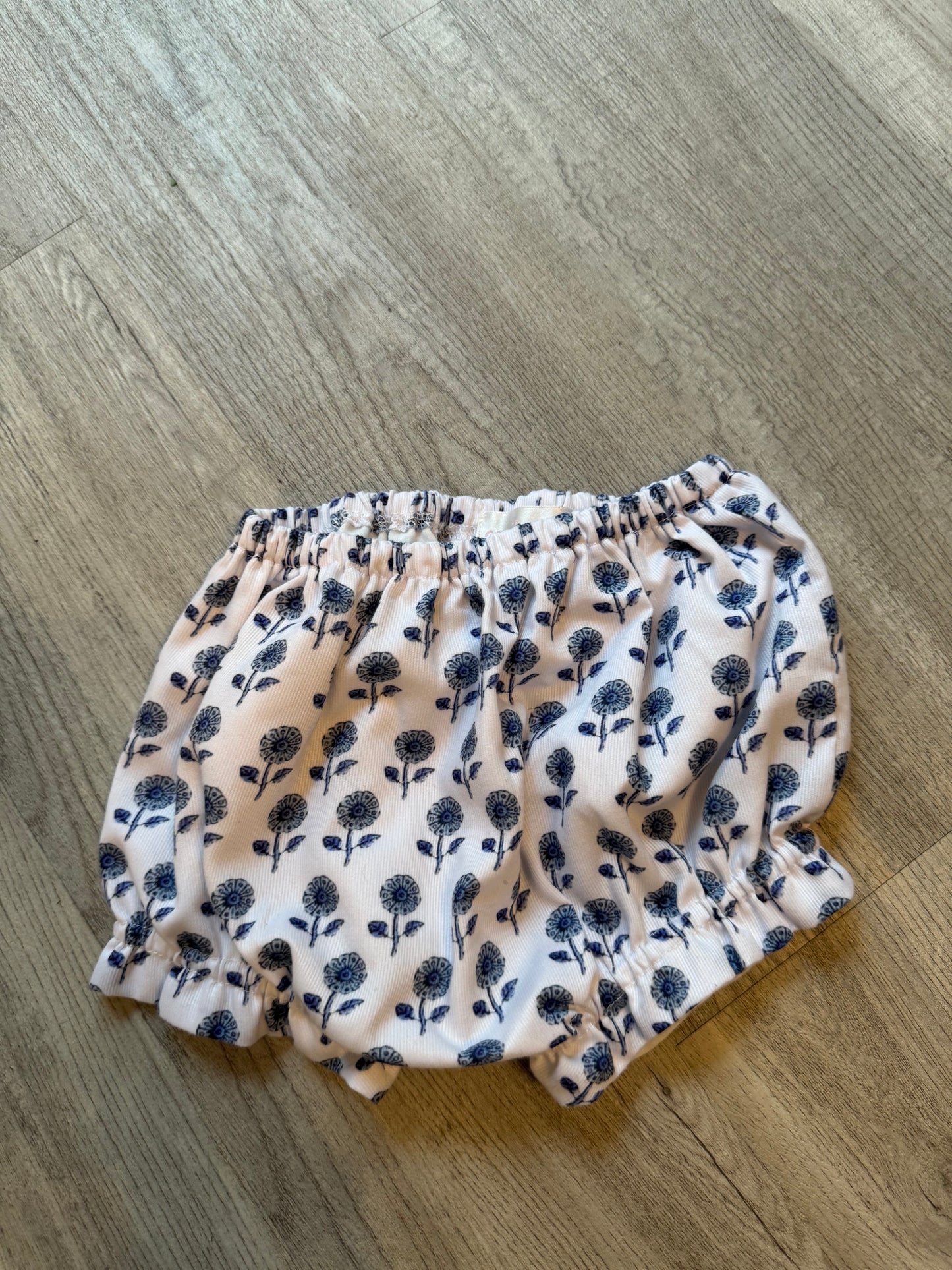 Floral Smock Dress w Bloomers Toddler Girl Size 3T White Navy