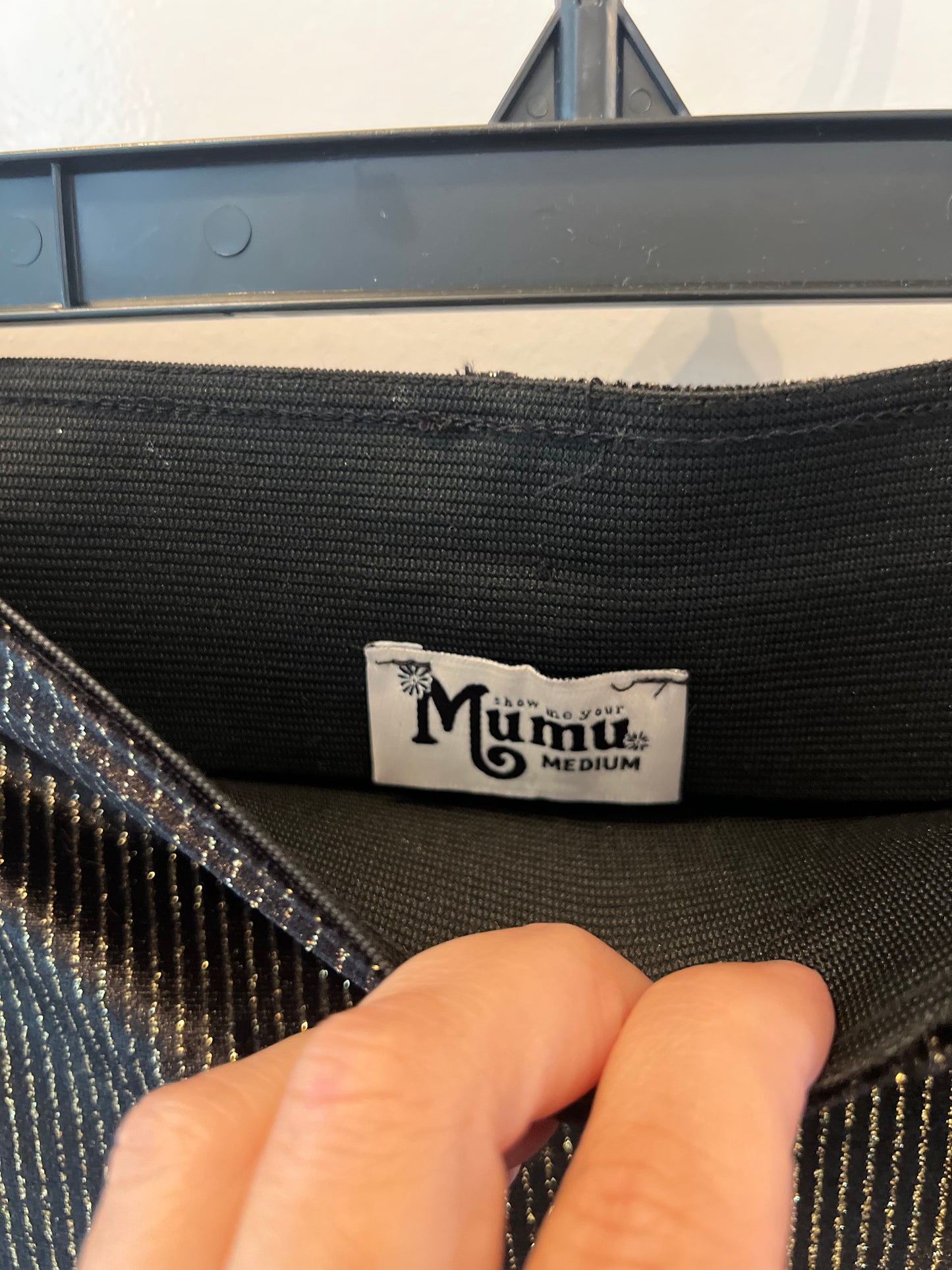 Revolve Show Me Your Mumu Bam Bam Bells in Gold Me Up Stripe Women’s Medium