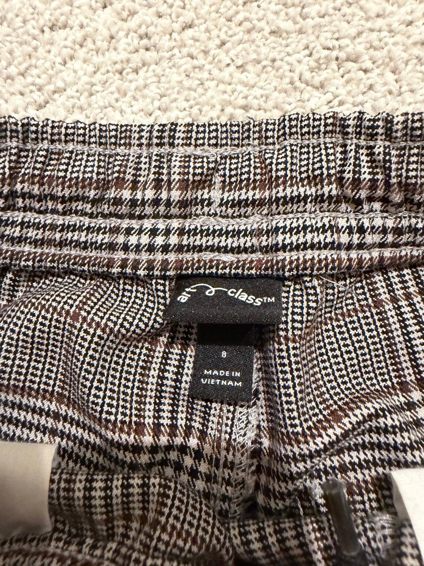 Art Class Plaid Pants Youth Size 8