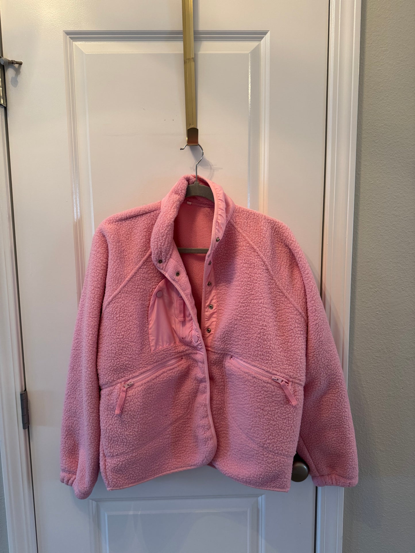 Sherpa Teddy Jacket Women’s Medium Pink