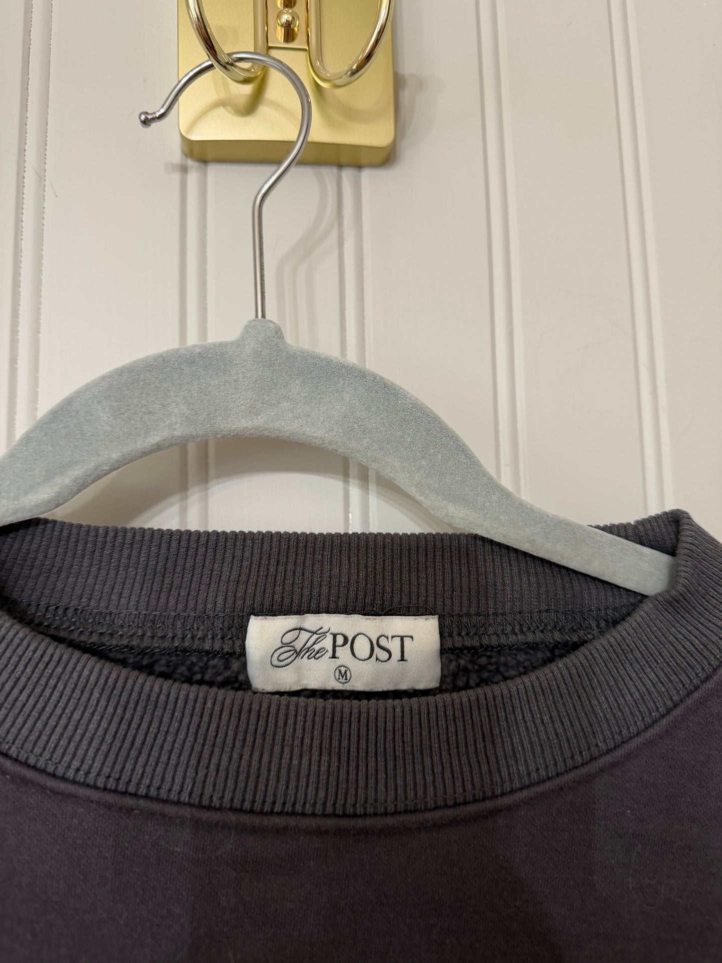 The Post Nashville Embroidered Sweatshirt Women’s Medium Charcoal