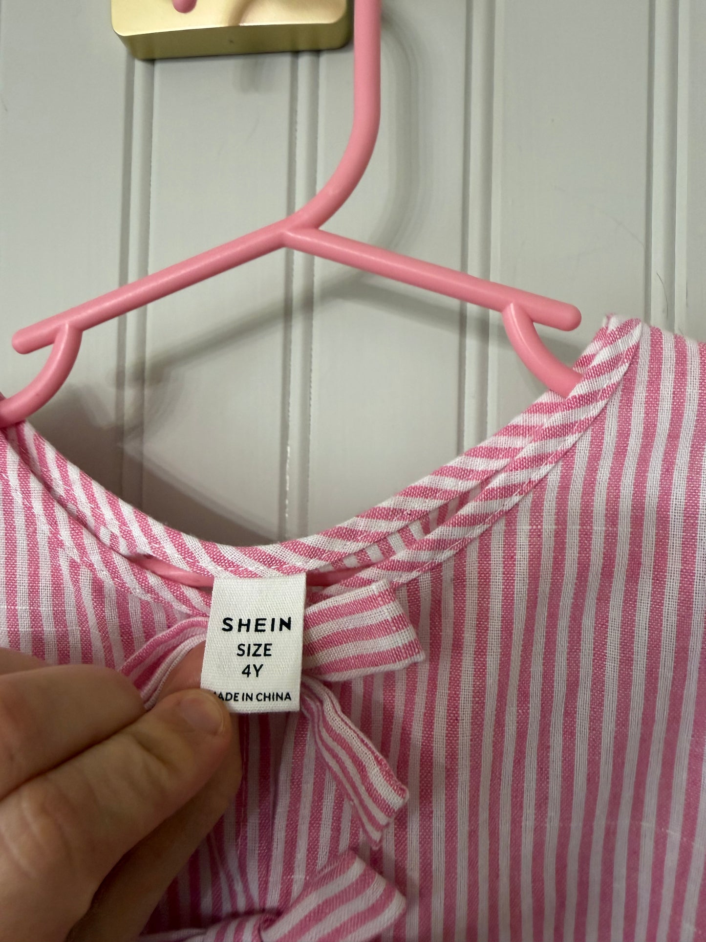 Stripe Top w Bows Toddler Size 4 Years