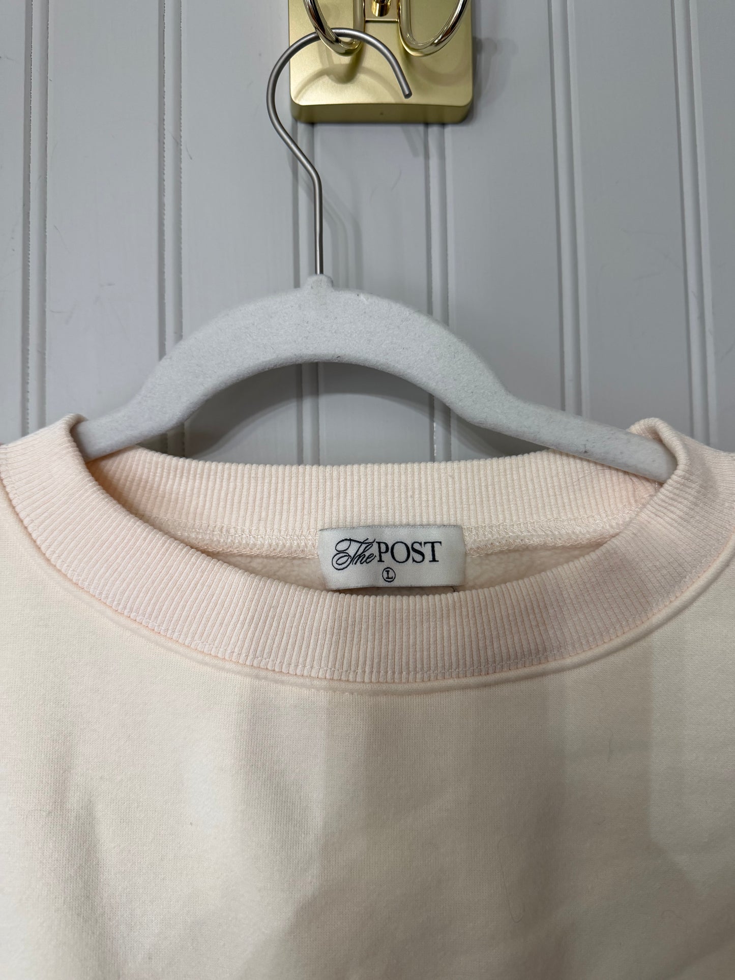 The Post Nashville Embroidered Sweatshirt Women’s Large Cream