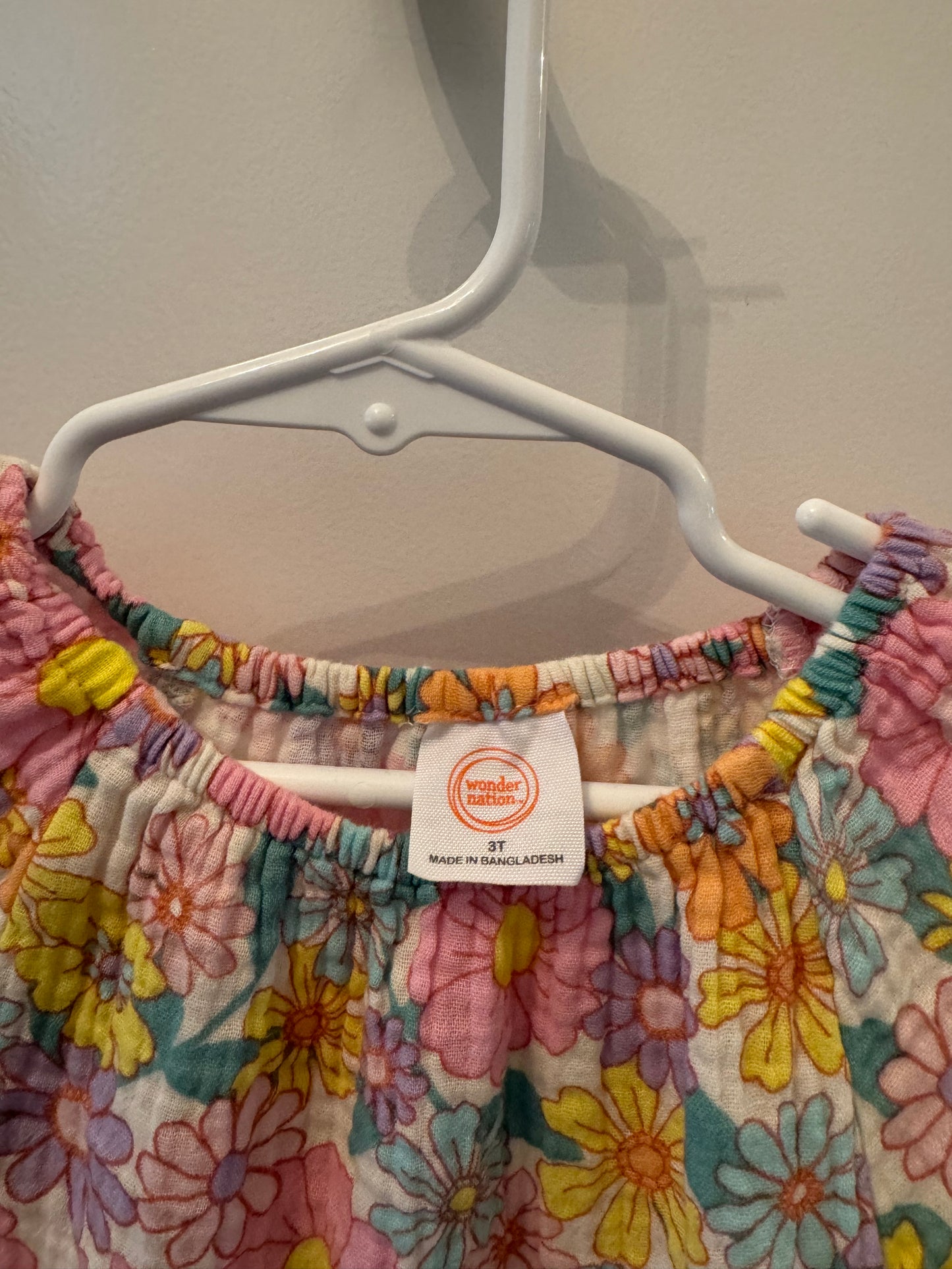 Floral Knit Dress Toddler Girl Size 3T Pink Multi