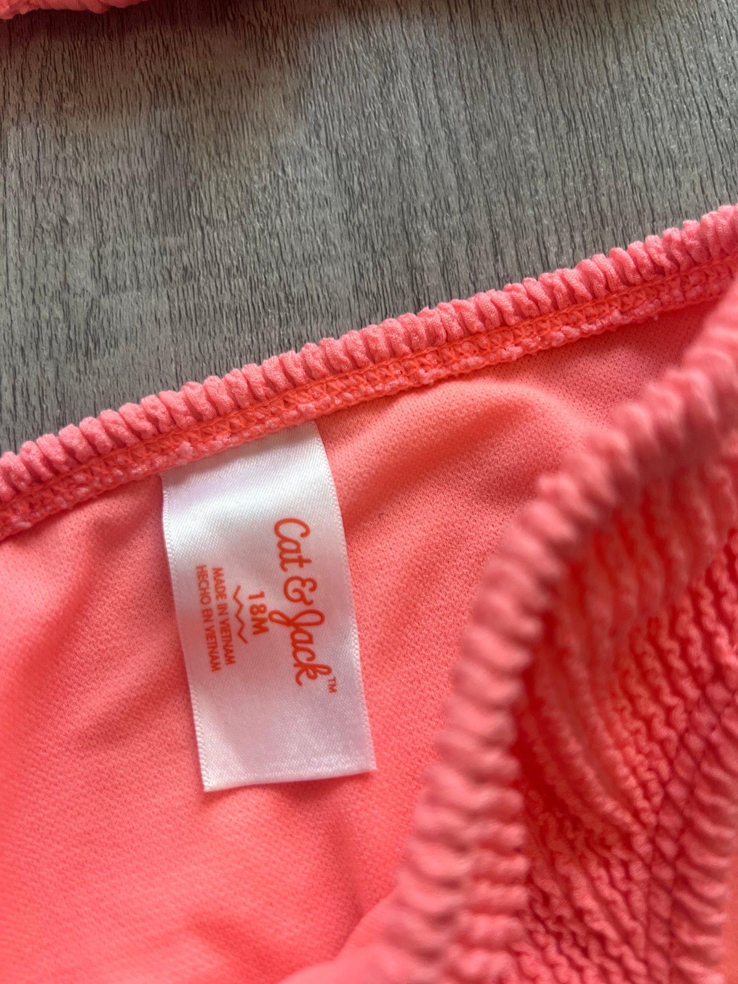 Swim Matching Set Baby Girl Size 18M Coral