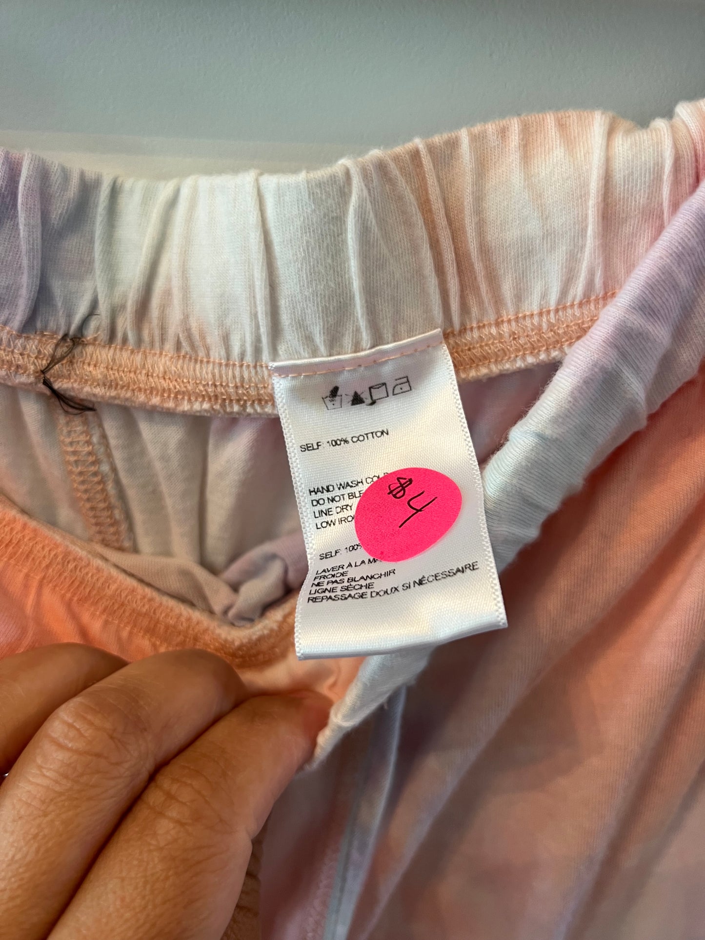 Tie Dye Smiley Face Lounge Pants Women’s Size Small 4-6 Orange