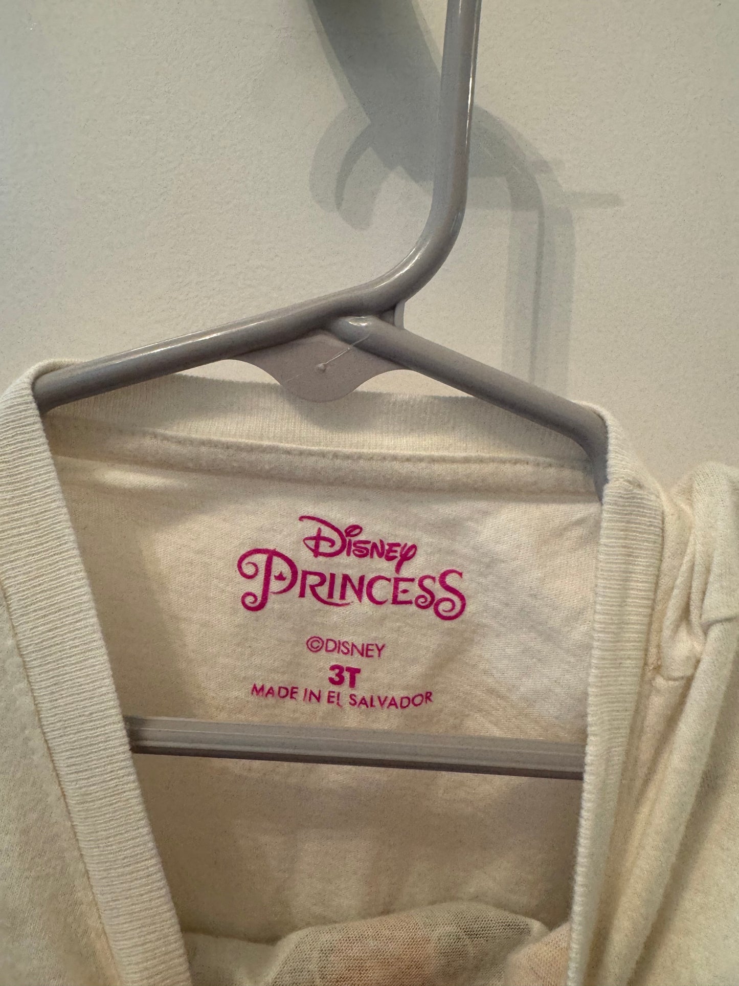 Disney Princess Graphic Tee Toddler Girl Size 3T White