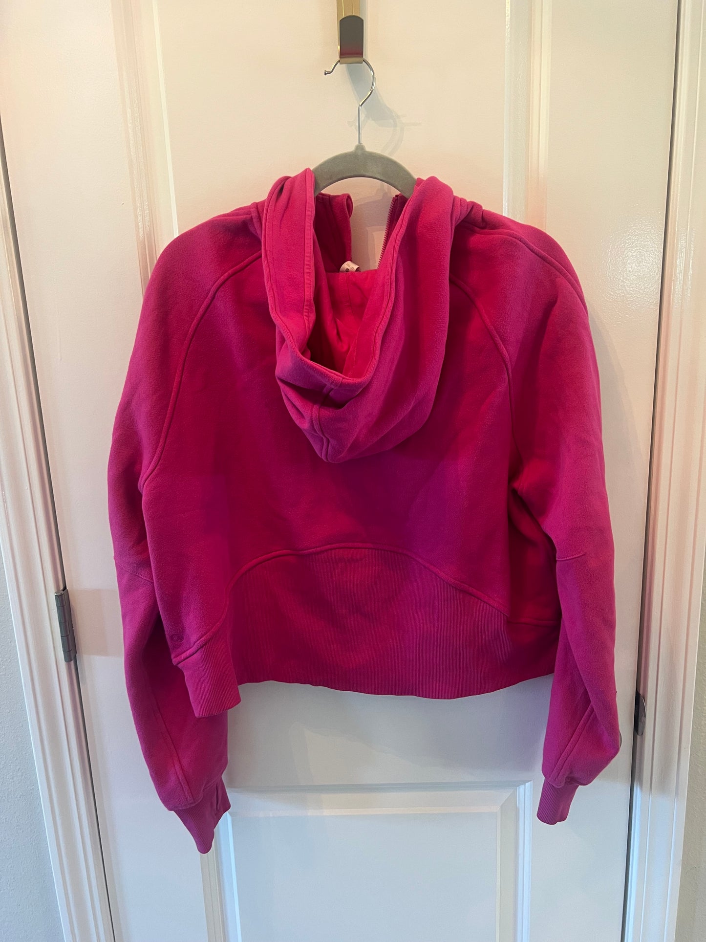 Crazy Yoga Half Zip Hooded Pullover Women’s Size Medium Hot Pink