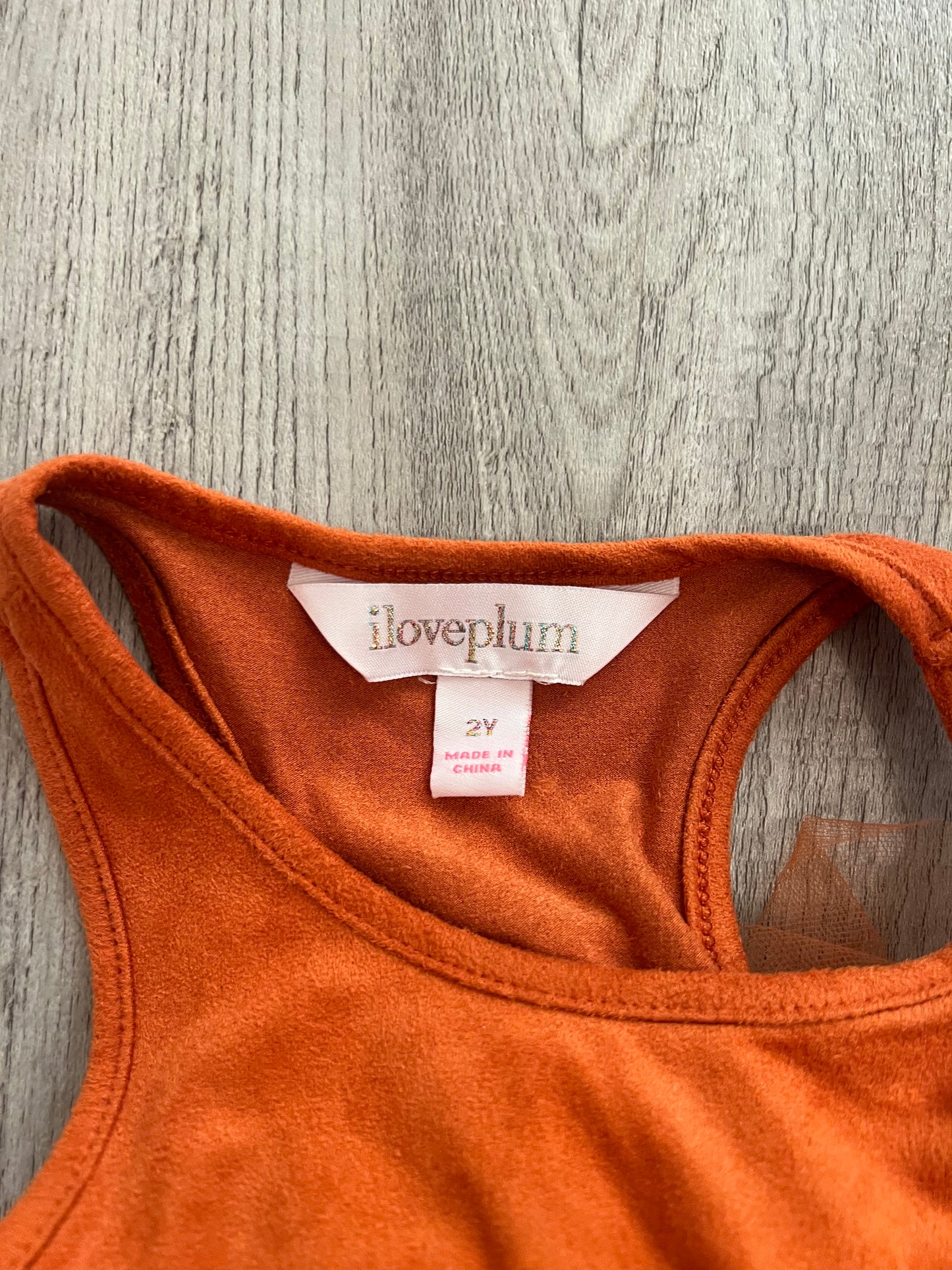 I love plum tutu dress size 2 years (rust orange)
