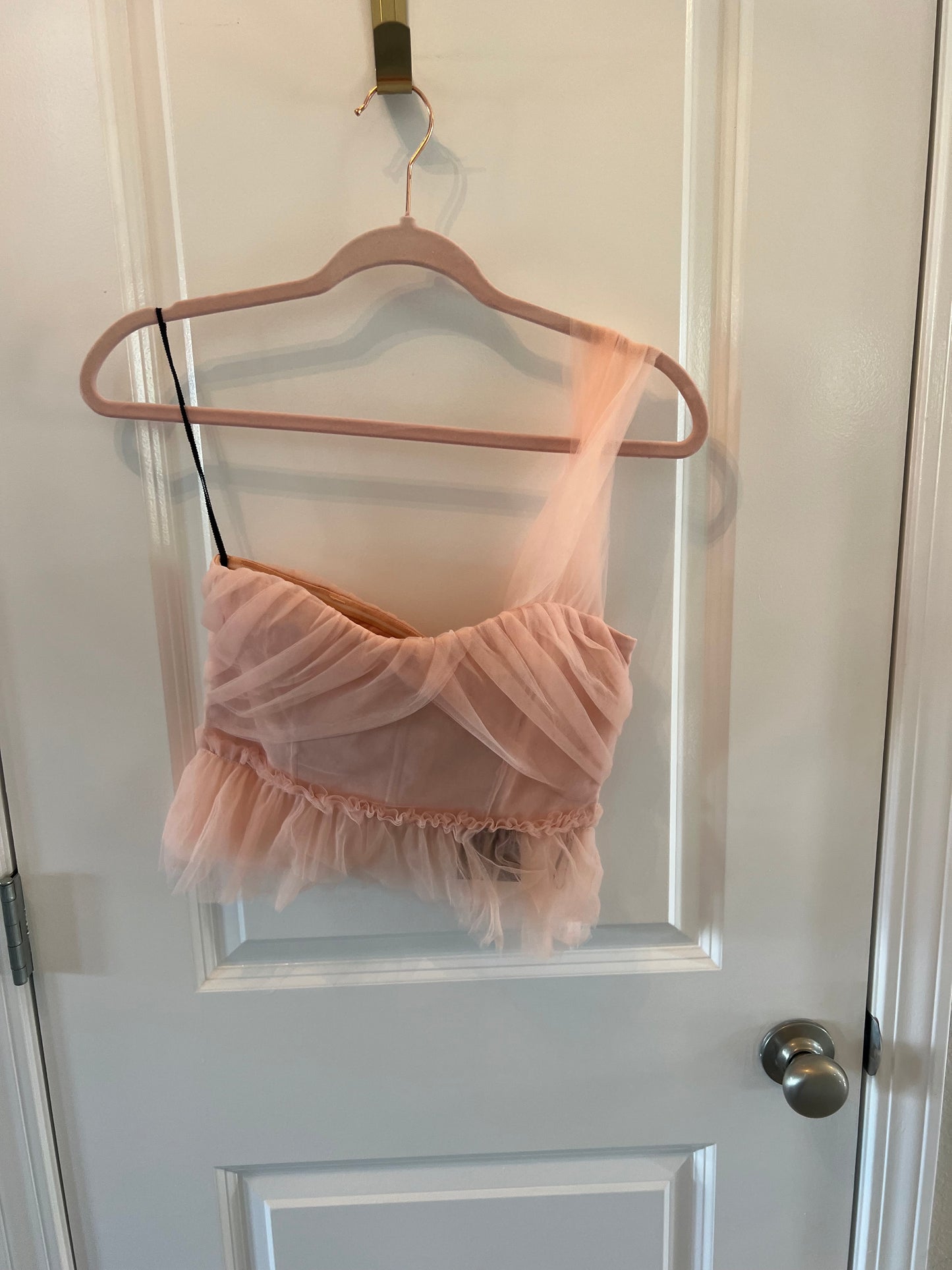 Revolve NBD Marnie Top Women’s Size XS Champagne Pink NWT