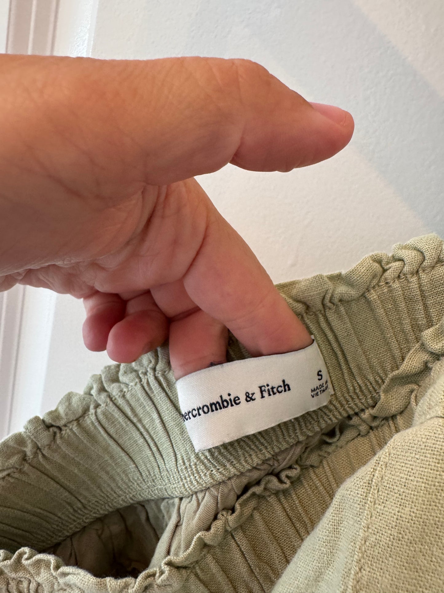 Abercrombie & Fitch Linen Blend Matching Set Women’s Small Sage Green