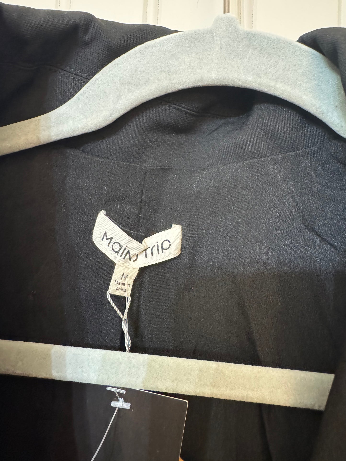 Blazer w Crystal Mesh Sleeves Women’s Medium Black NWT