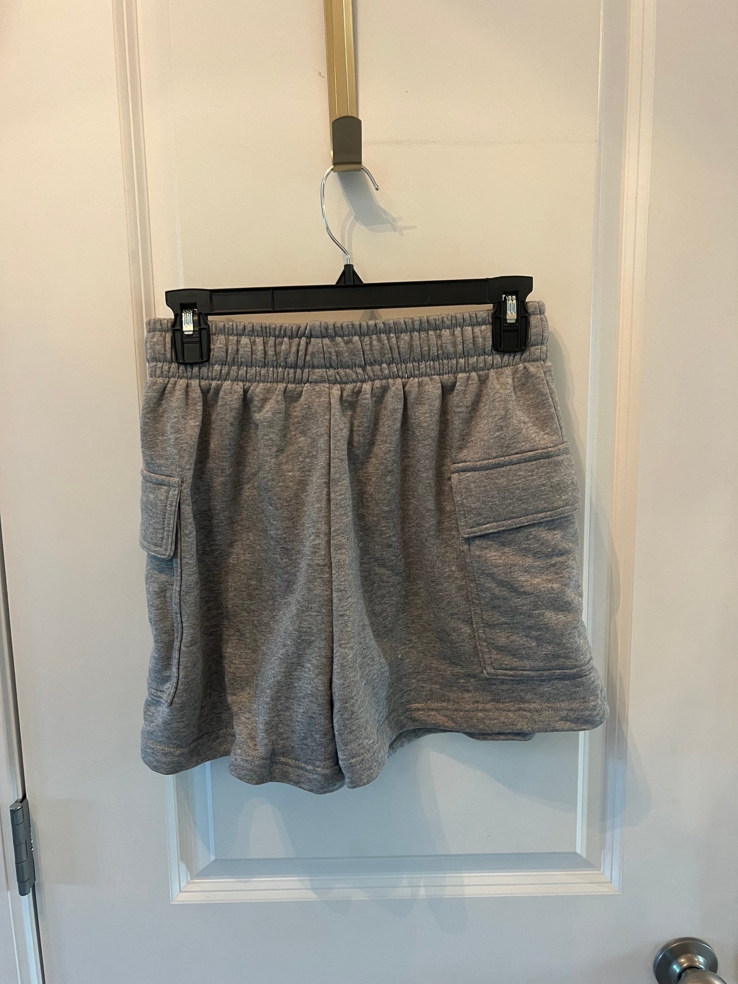 Drawstring High Rise Active Shorts Women’s Size Small Heather Gray