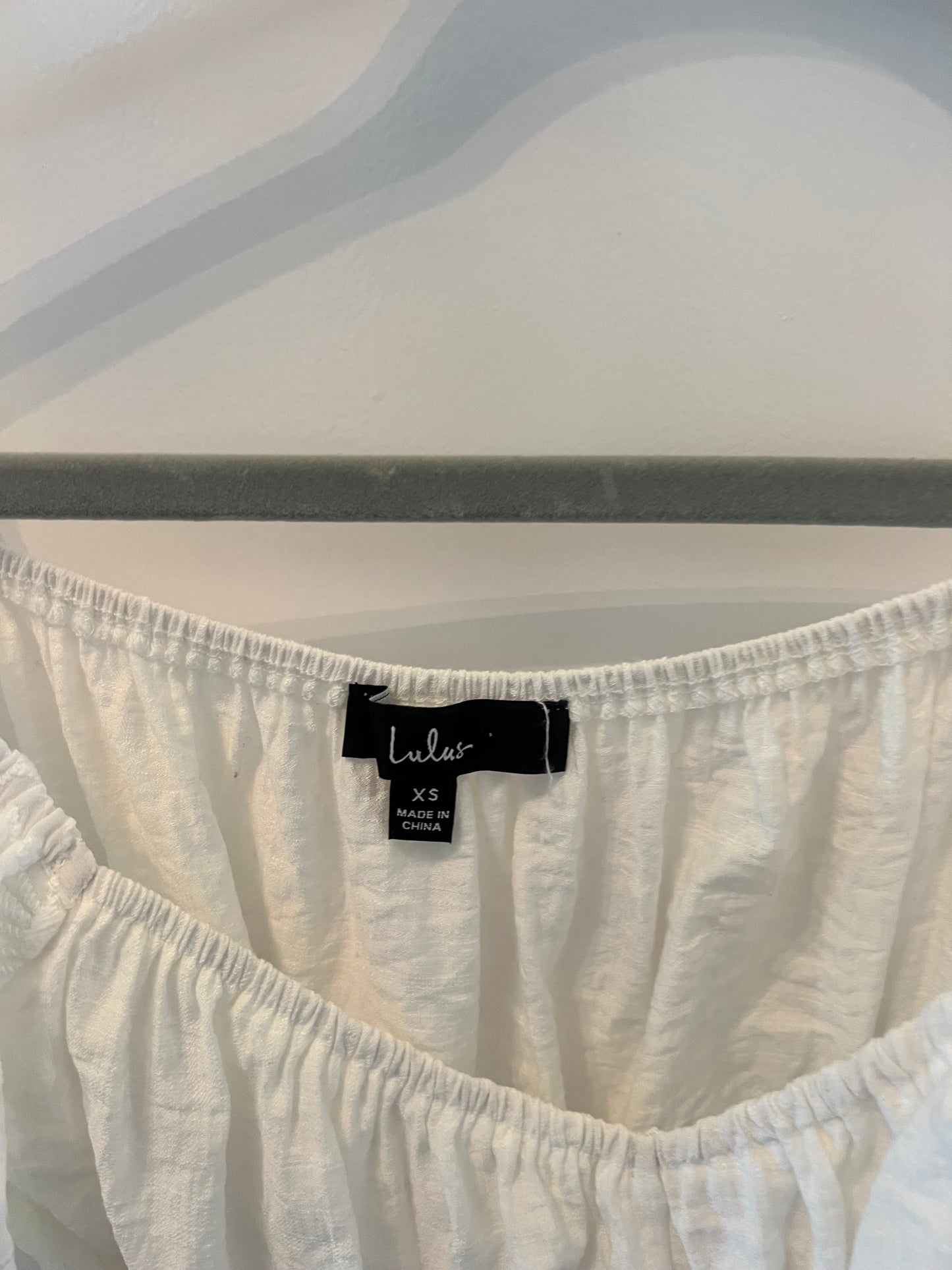 Lulu’s Cropped Eyelet Top Women’s XS White