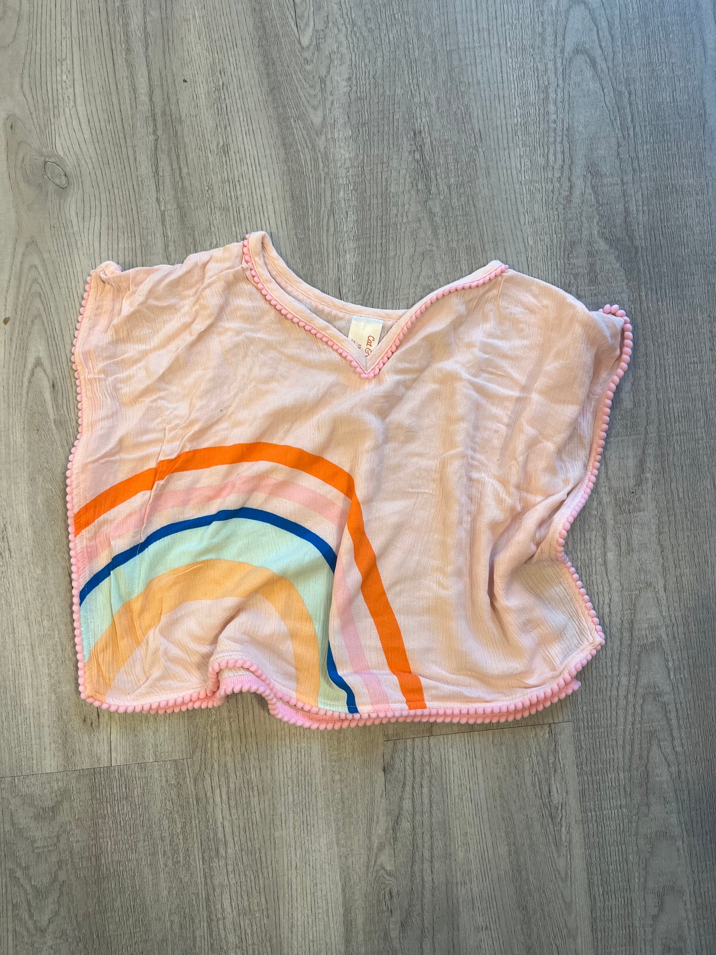 Cat & Jack Rainbow Top Baby Girl Size 12M Pink