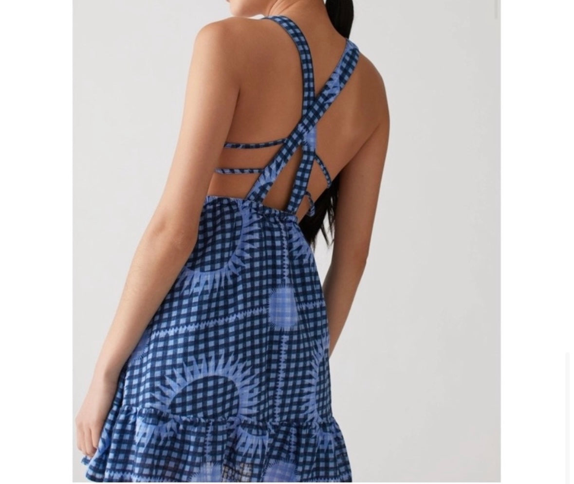 Urban Outfitters Hansel Printed Strappy-Back Mini Dress Women’s Large NWT