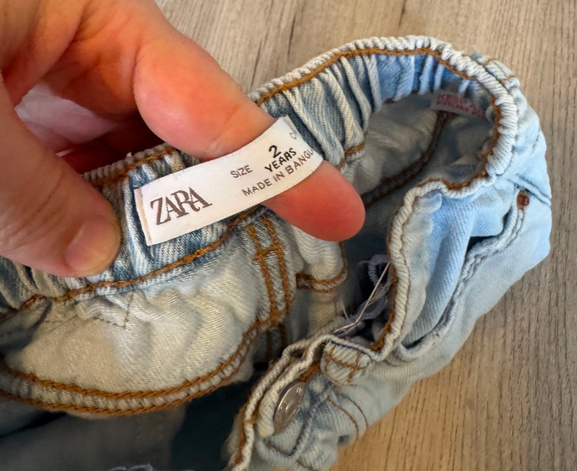 Zara Denim Shorts Toddler Size 2 Years