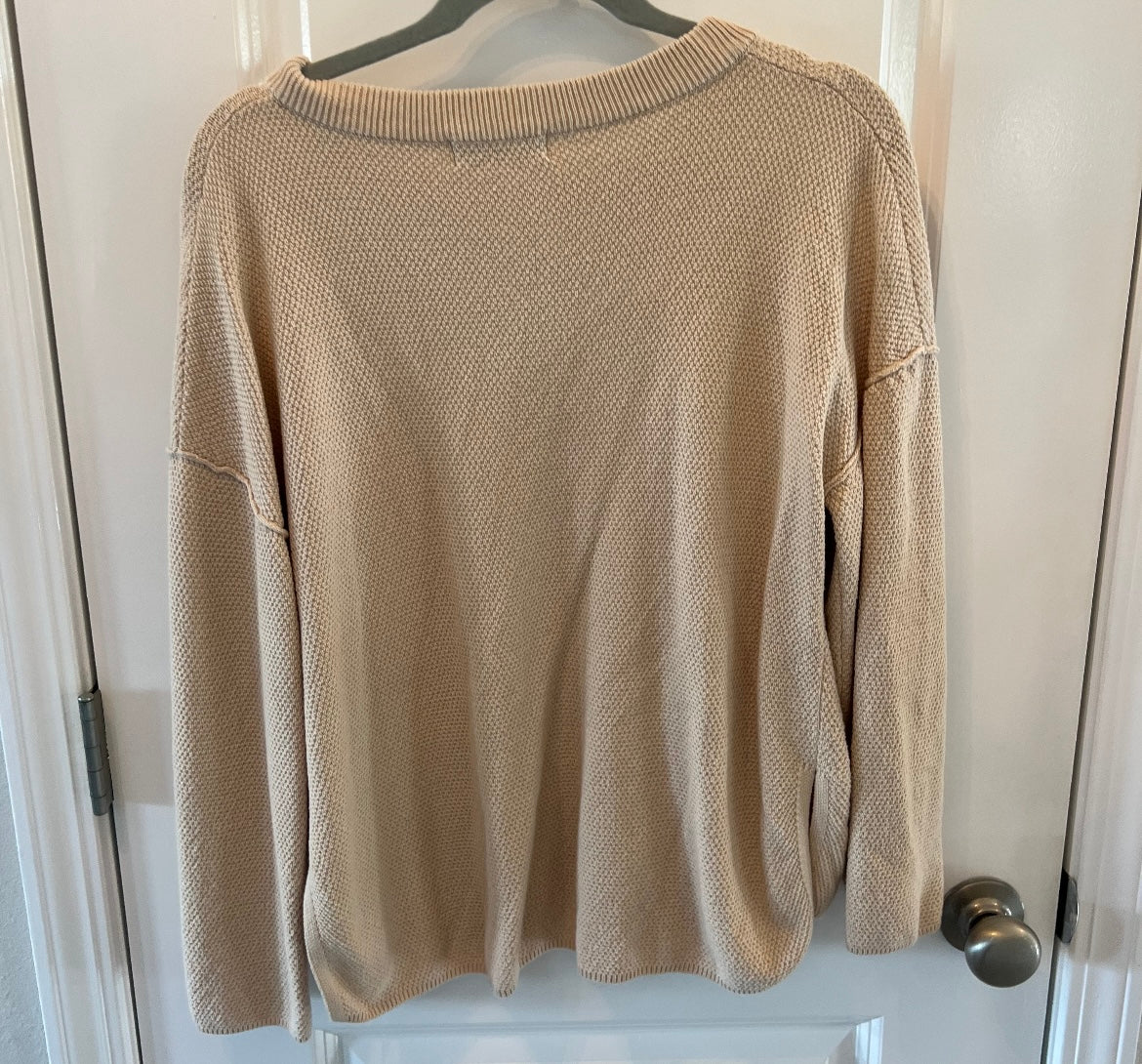 Knit Long Sleeve Henley Women’s Size Small Tan