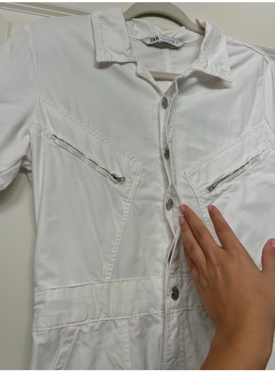 Zara Romper Women’s XS White NWT