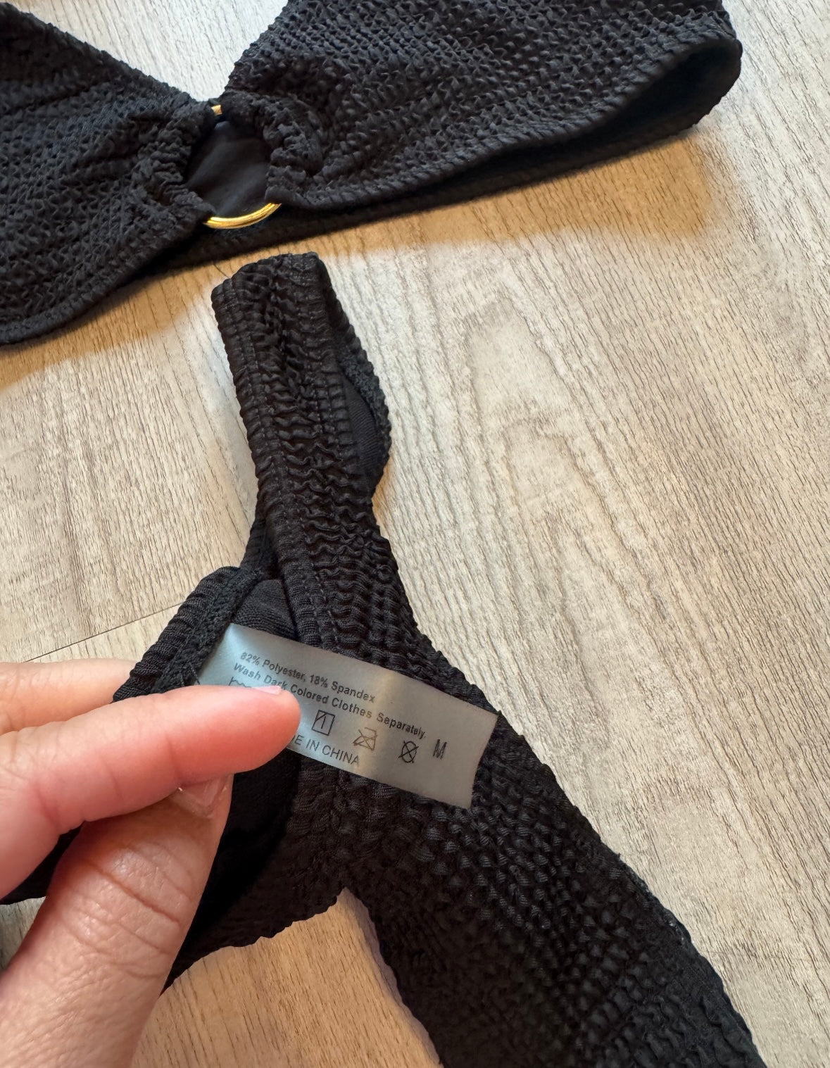 Textured Swimsuit Women’s Medium Black