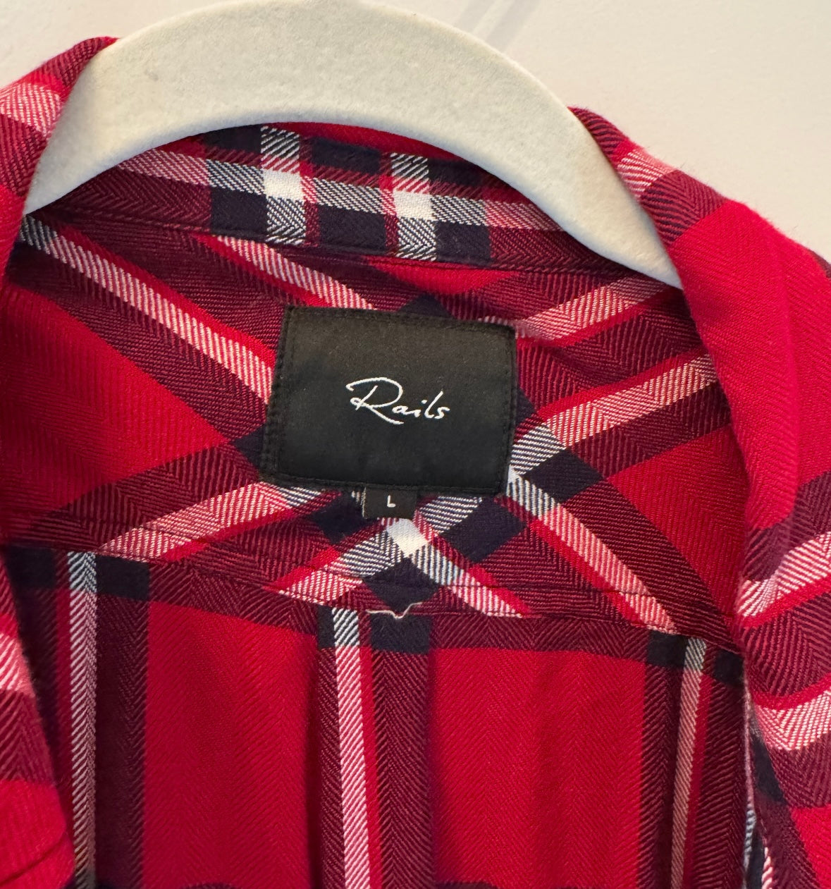 Rails Plaid Flannel Top Women’s Large Red