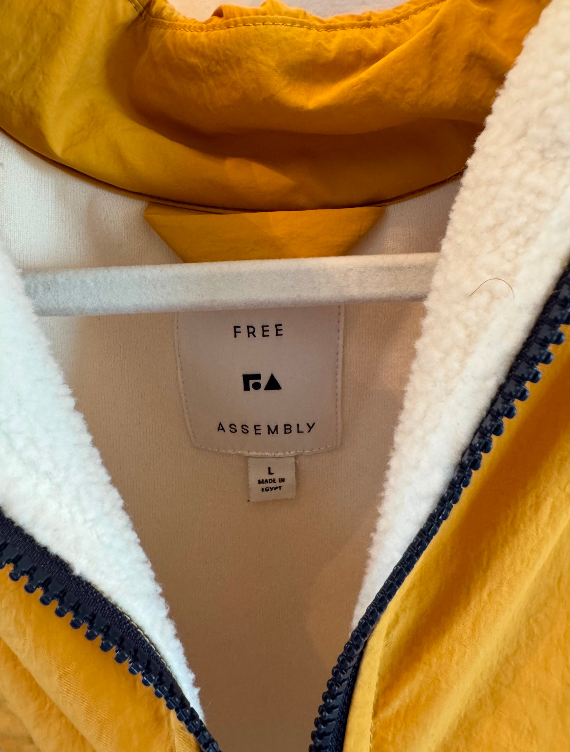 Free Assembly Half Zip Mixy Popover Women’s Large Cream