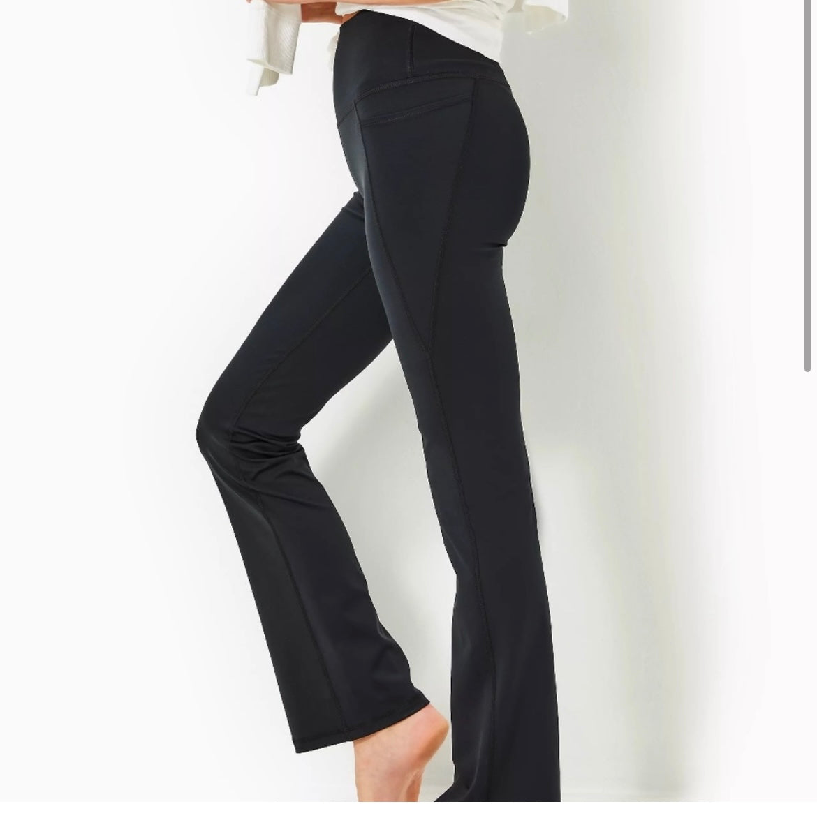 Lilly Pulizter UPF 50+ Luxletic Carpe Vita Flare Legging Women’s Size Small Black