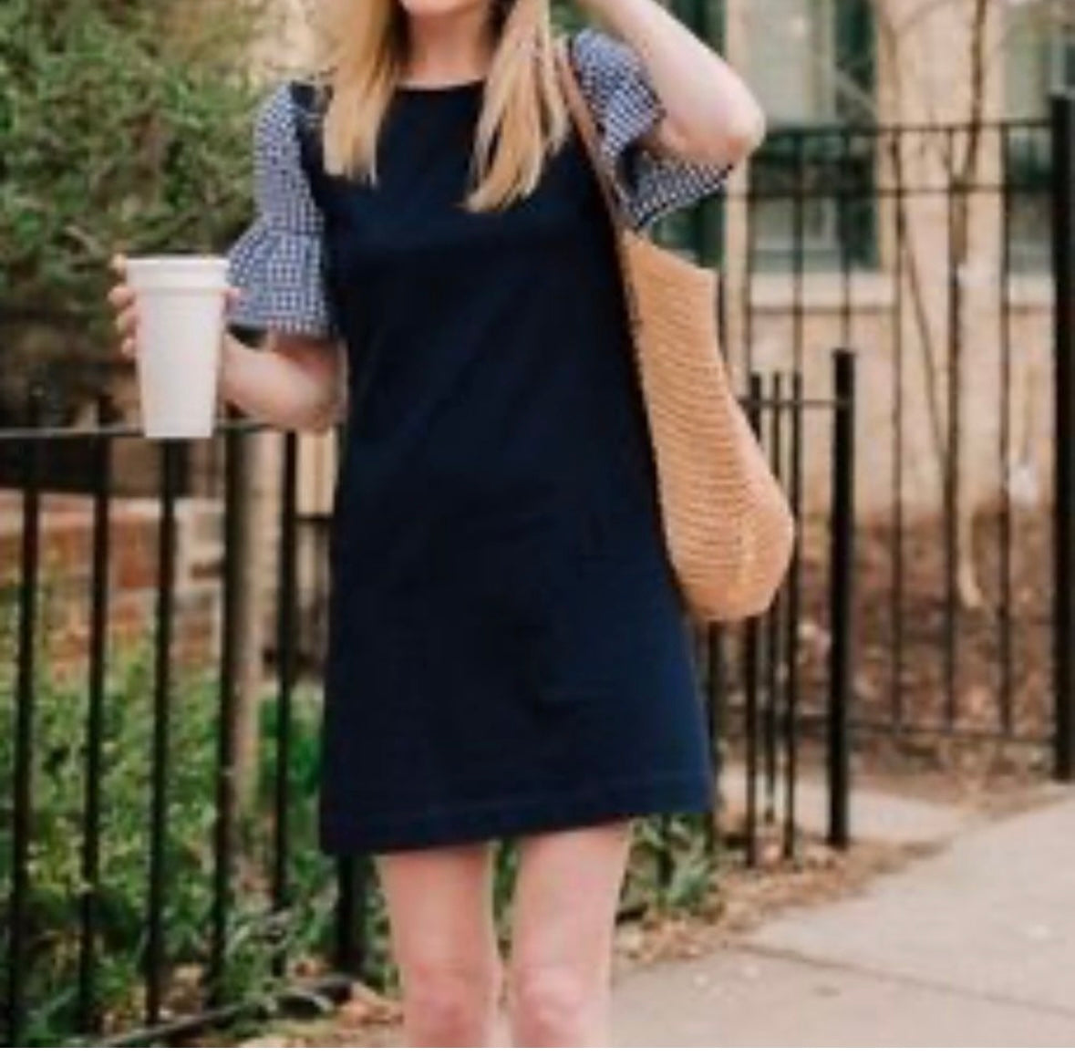 J Crew Gingham Dress Women’s XXS Navy