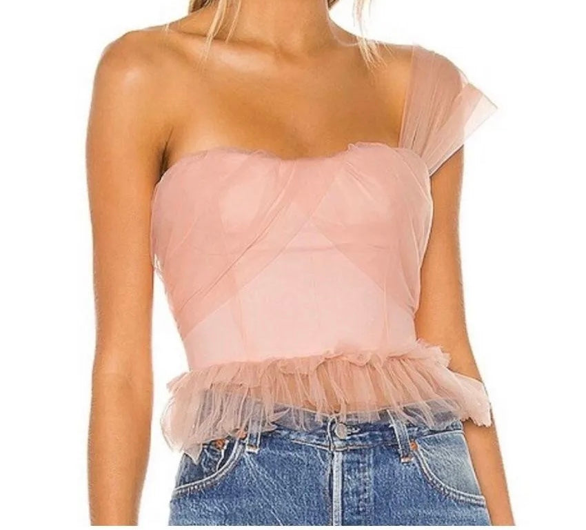 Revolve NBD Marnie Top Women’s Size XS Champagne Pink NWT