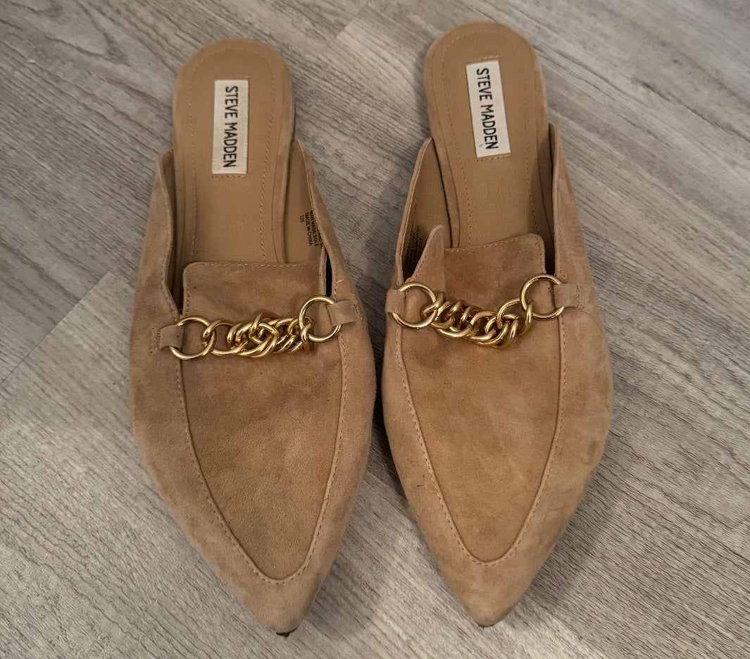 Steve Madden Forever Mule Loafers Women’s Size 9.5 Tan