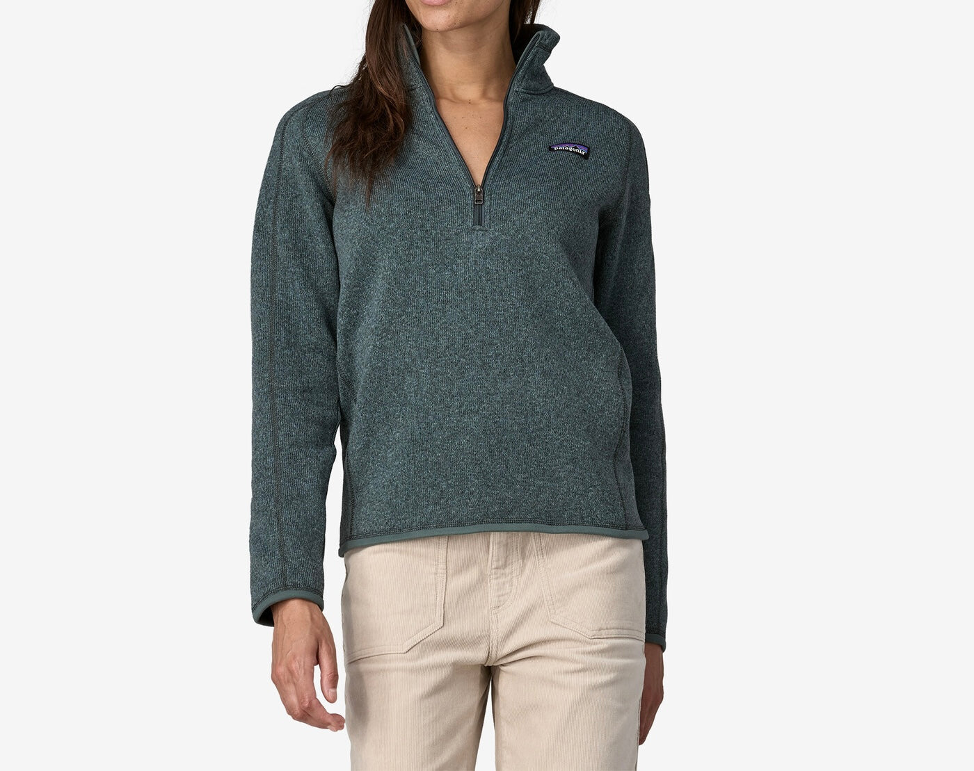 Patagonia Better Sweater 1/4 Zip Fleece Women’s Size Small Nouveau Green
