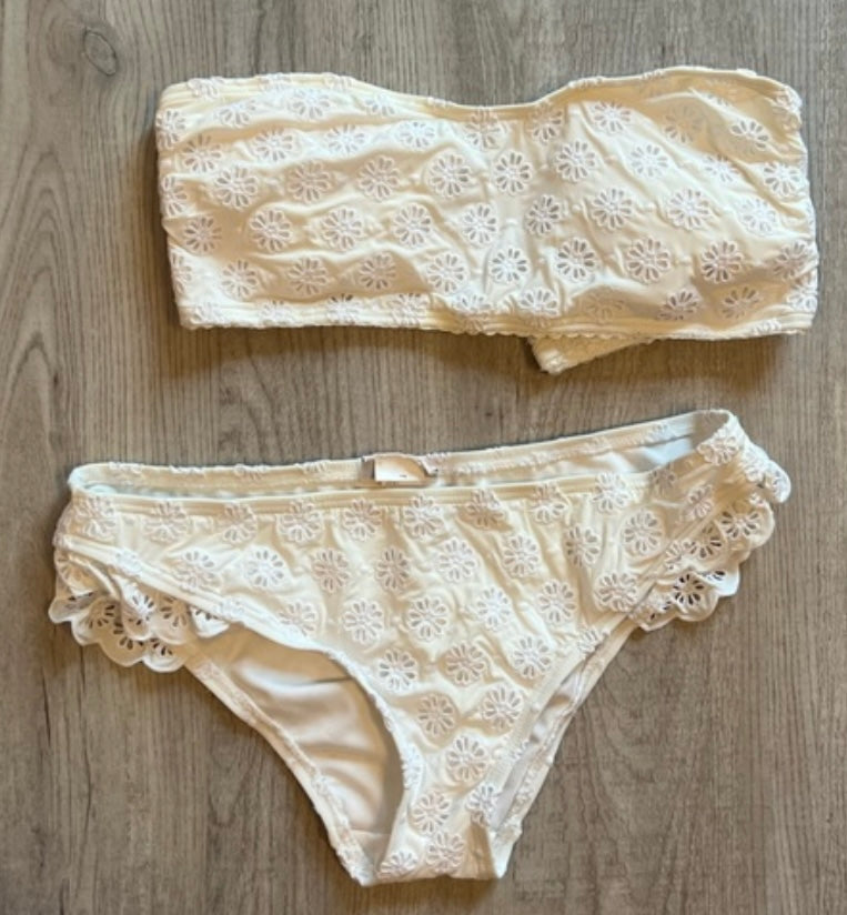 Kate Spade Eyelet Bikini Women's Size S White