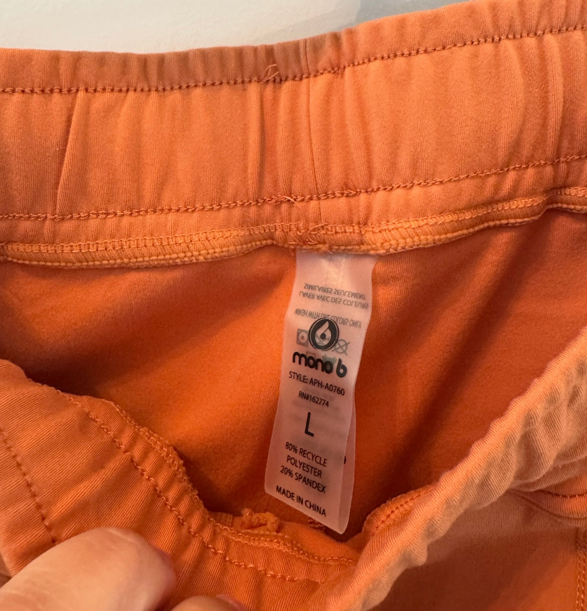 Mono B Drawstring Joggers Women’s Large Orange NWT