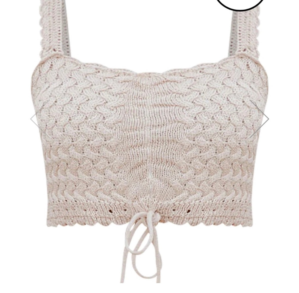 Pink Lily Stop the Music Crochet Tank Women’s Small