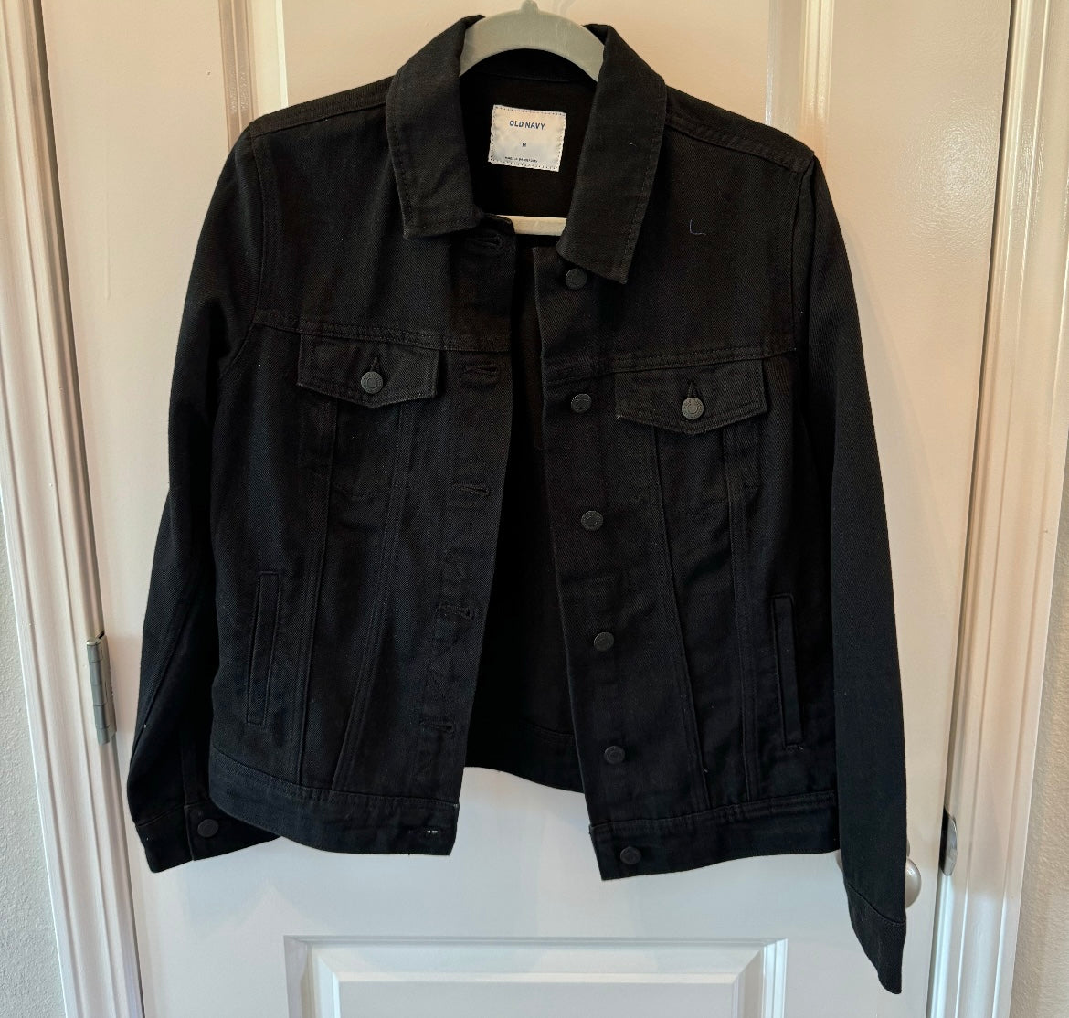 Old Navy Classic Denim Jacket Women’s Size Medium Black NWT