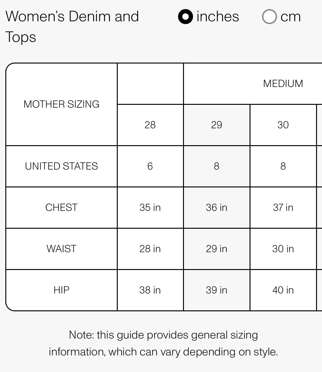 Mother Jeans Women’s Size 28/6 Black