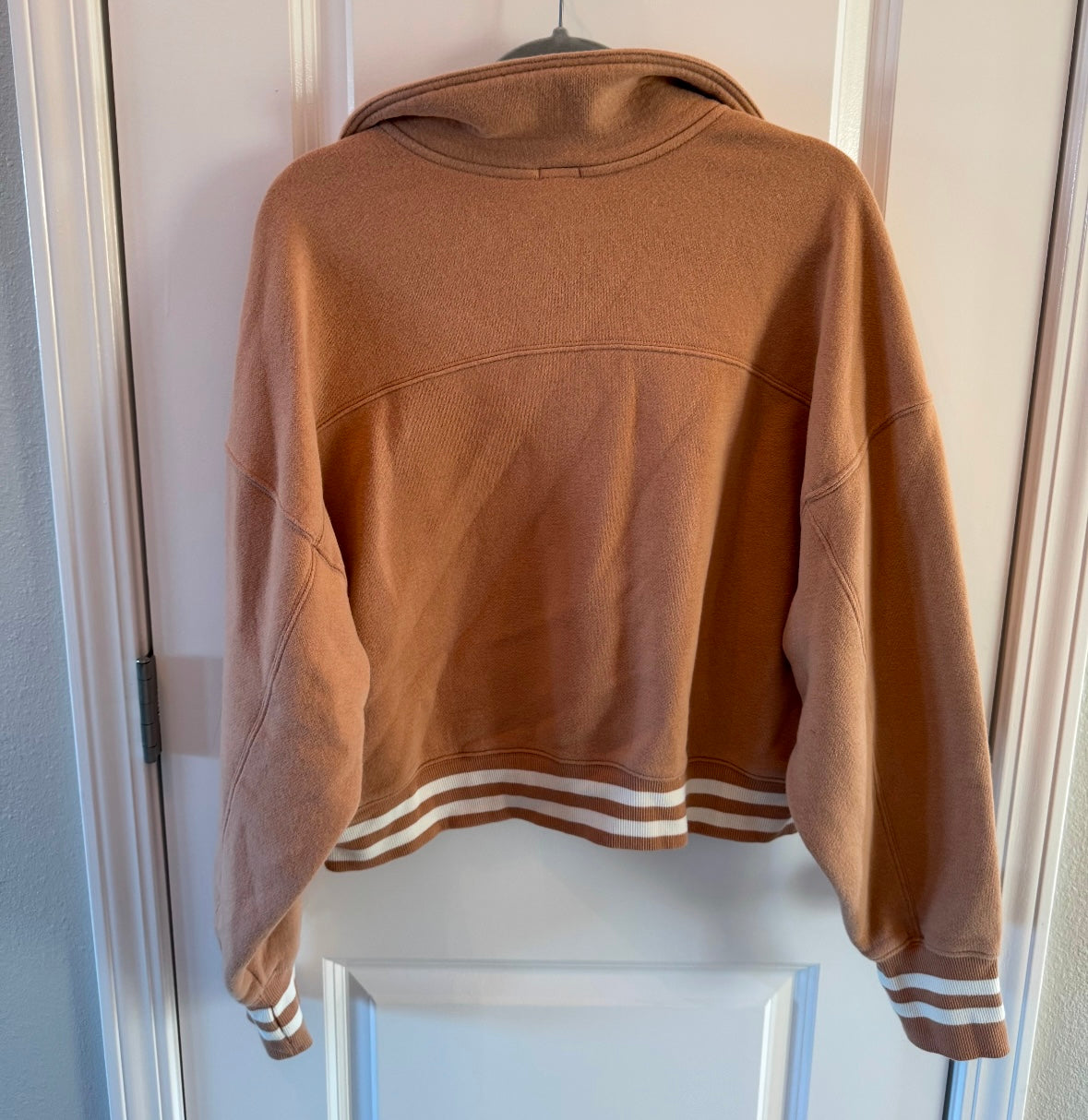 Offline By Aerie Cloud Fleece Polo Sweatshirt Women’s Large Beach Dune