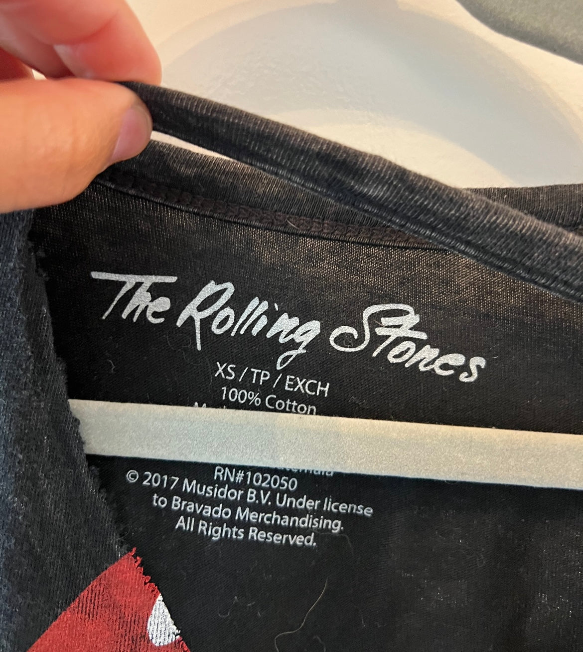 The Rolling Stones Graphic Distressed Band Tee Short Sleeve Women’s Size XS Black