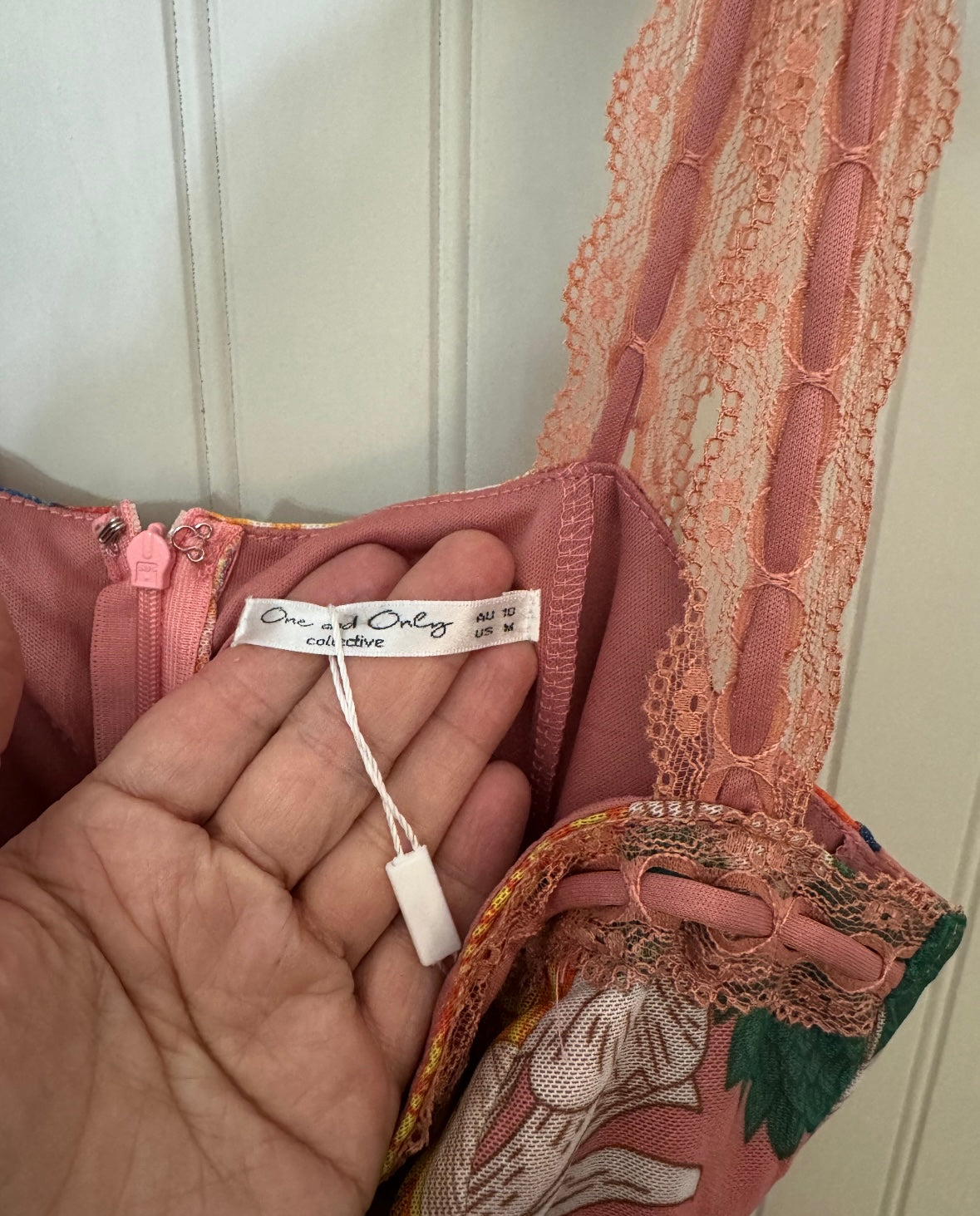 Floral Mesh Maxi Dress Women’s Medium Orange