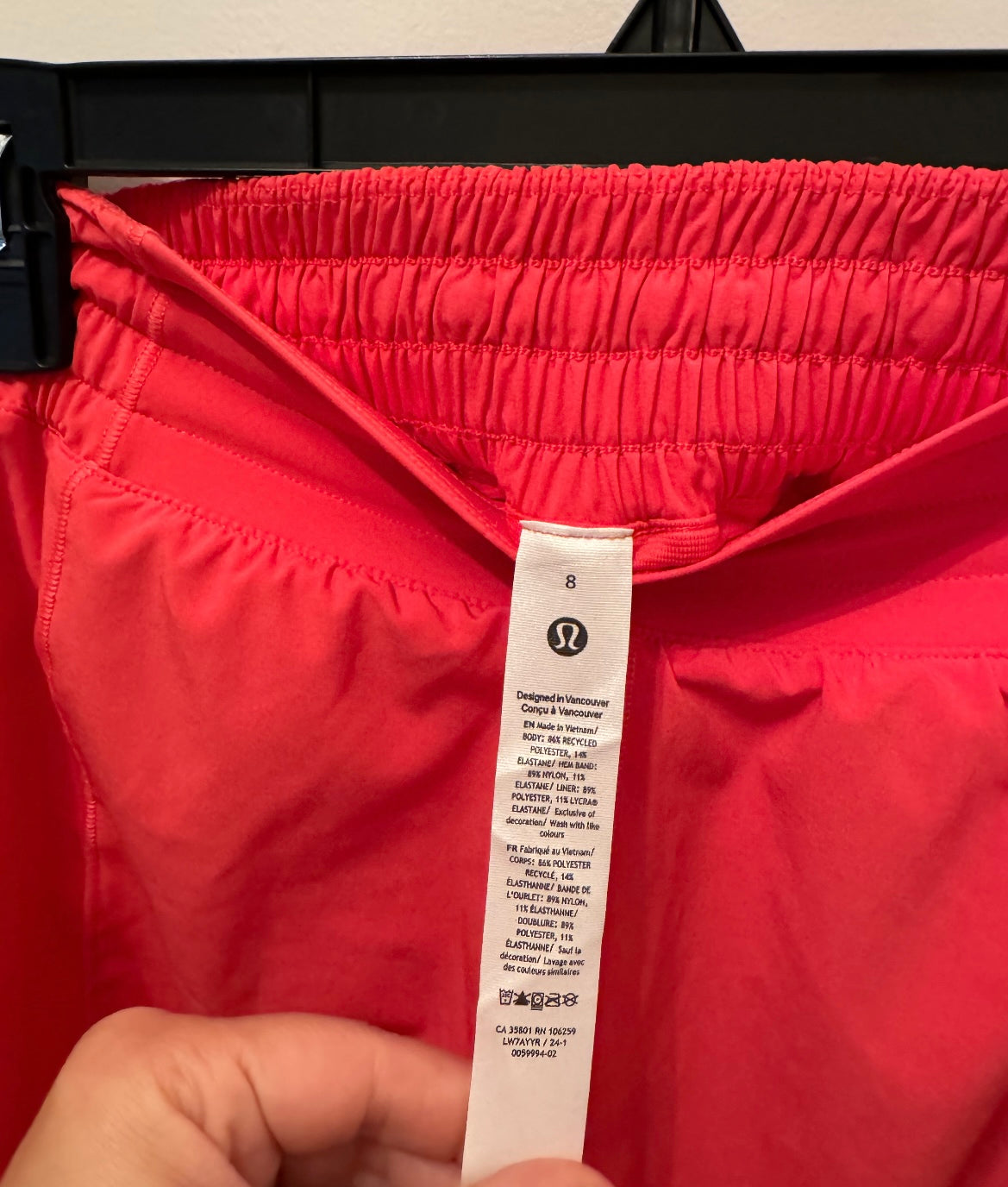 Lululemon Hotty Hot Shorts Women’s 8 Neon Pink