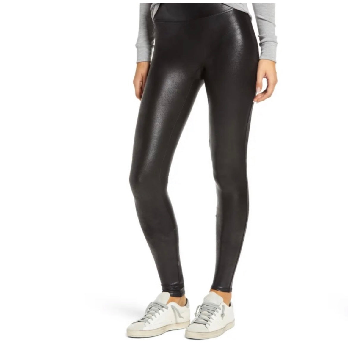 Spanx Faux Leather Leggings Women’s Size Small Black