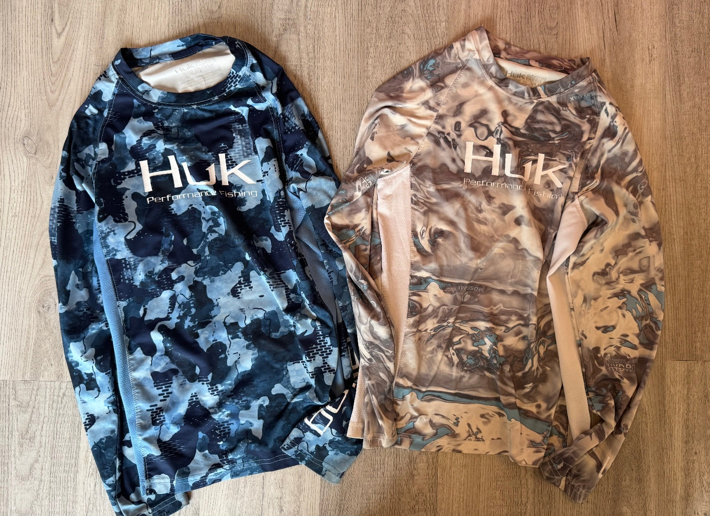 Bundle of 2 HUK Sleeve Tees Youth Size Medium