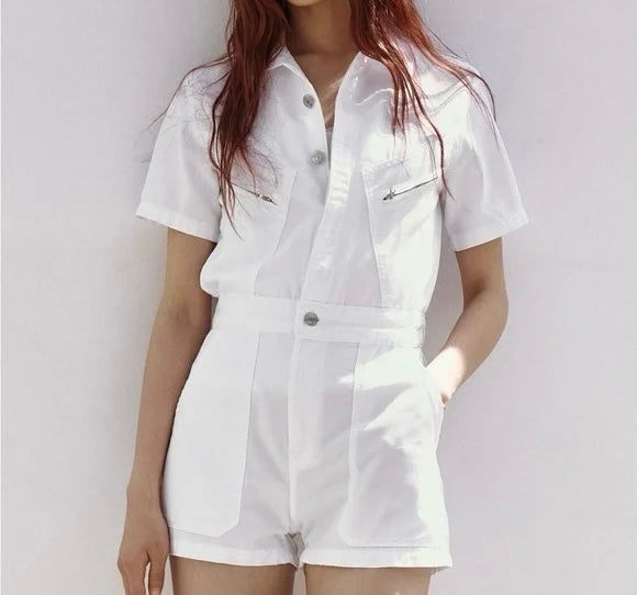 Zara Romper Women’s XS White NWT